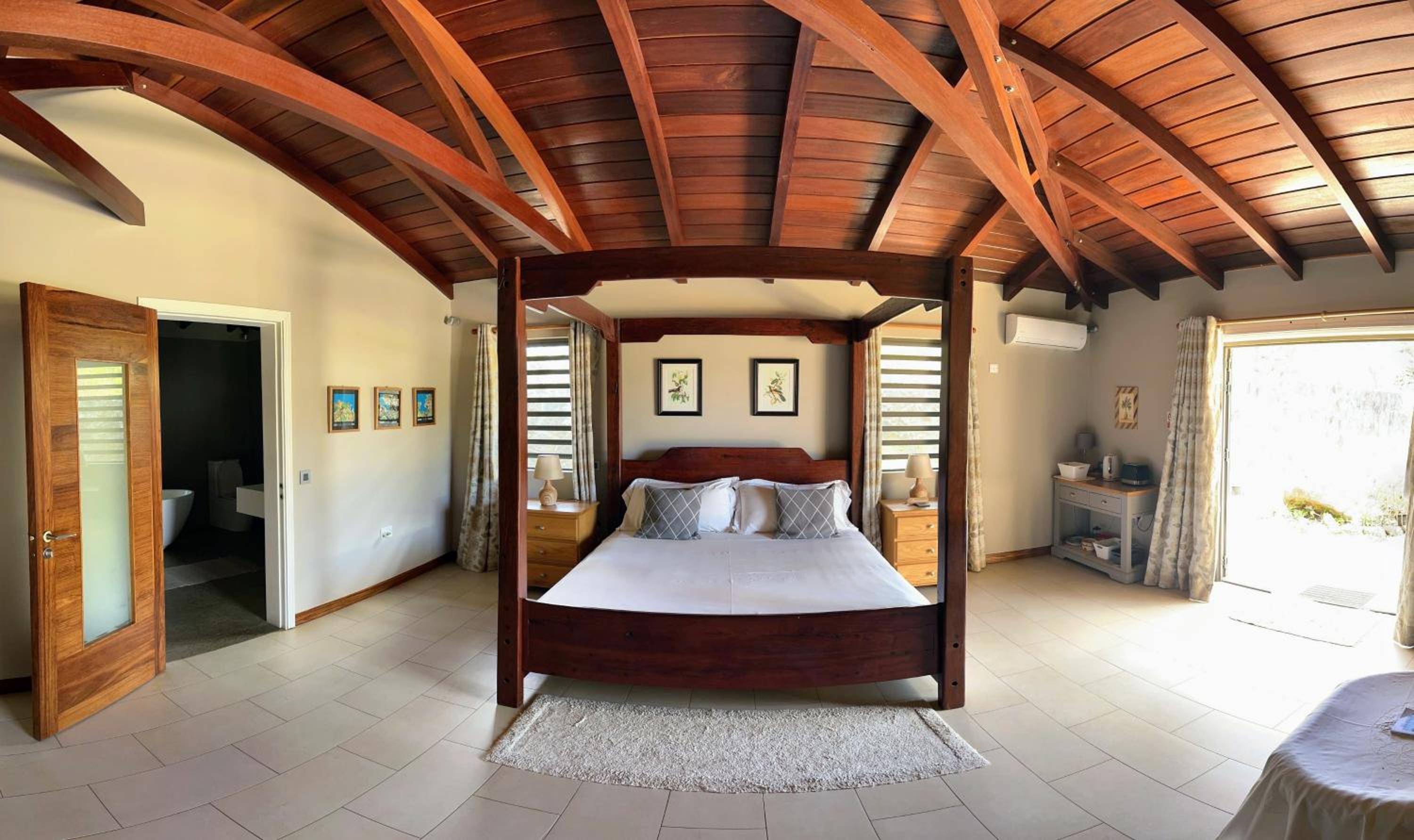 Cinnamon Room Four-Poster Bed, Freestanding Bath, Walk-In Shower & Infinity Pool view 4