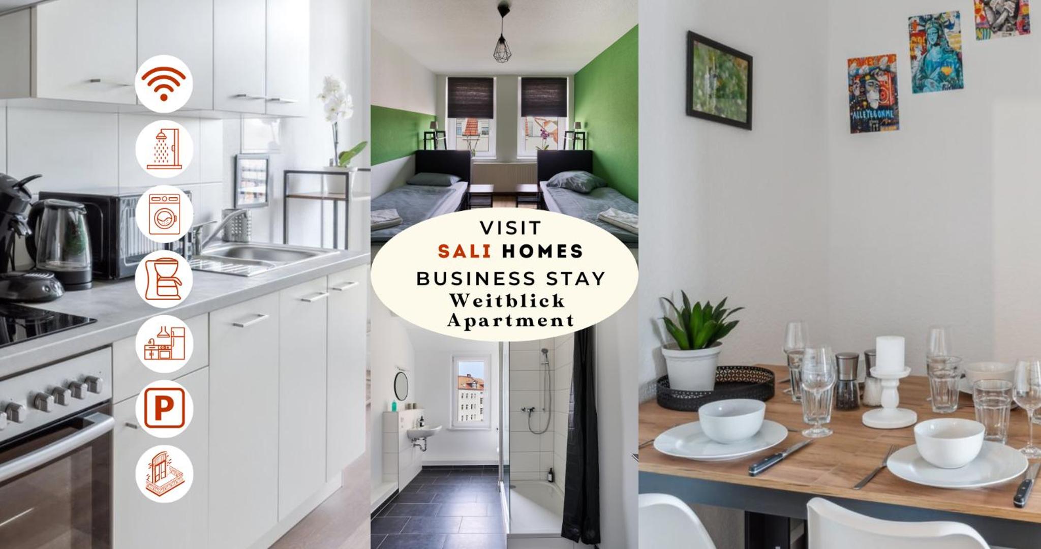 Sali-Homes Boarding Haus Monteur-Wohnungen Balkon Vollküche Autobahnähe