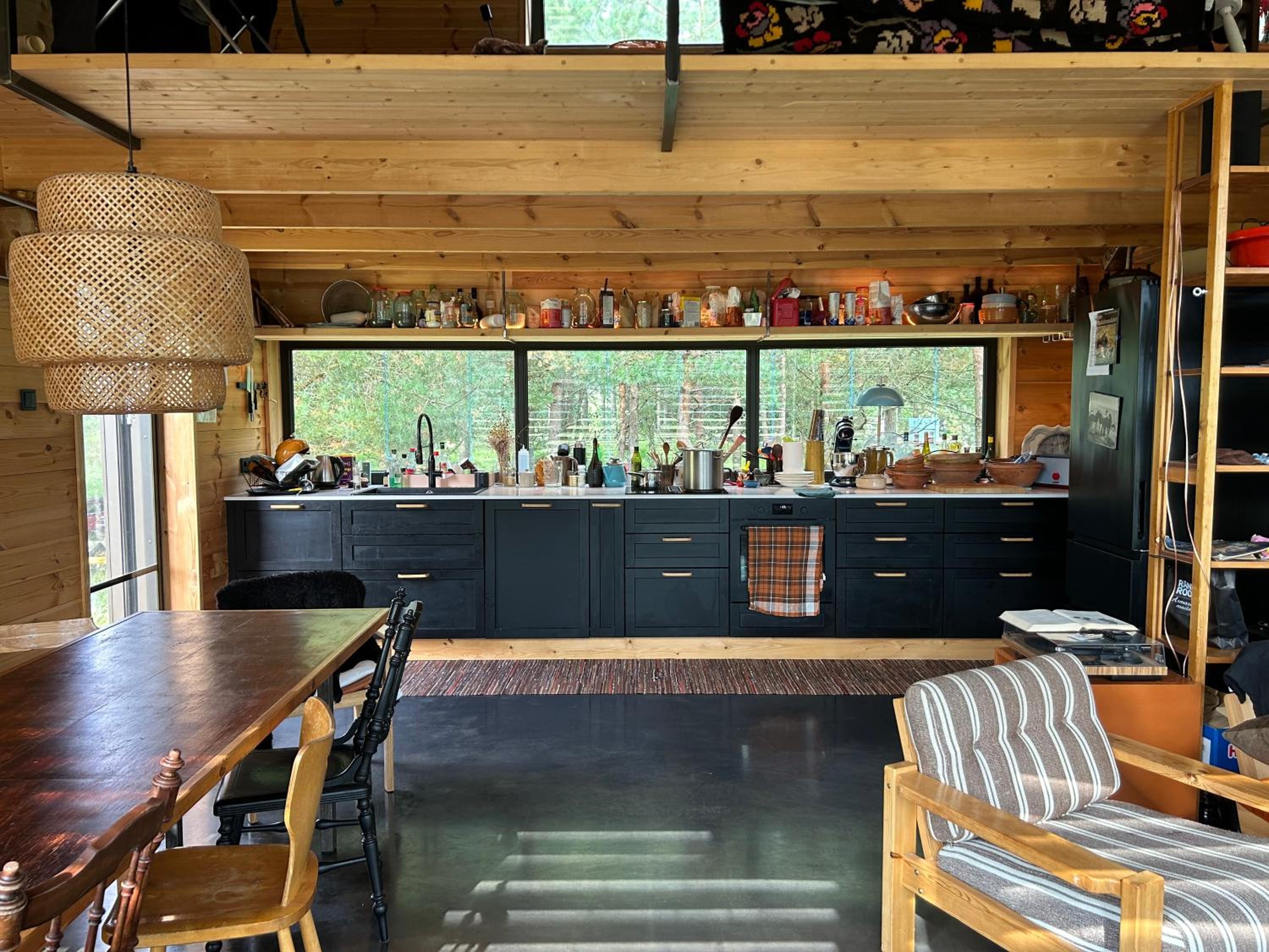 A country house with horses
