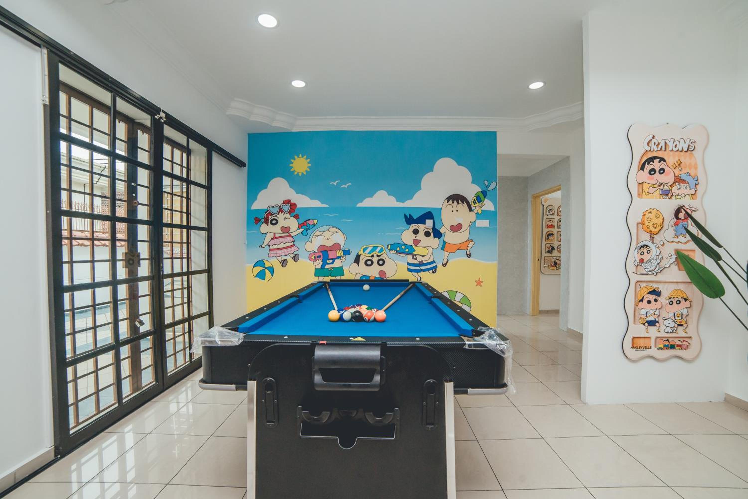 ShinChan Chill 14pax Landed Homestay Pooltable KTV BBQ Bukit Indah