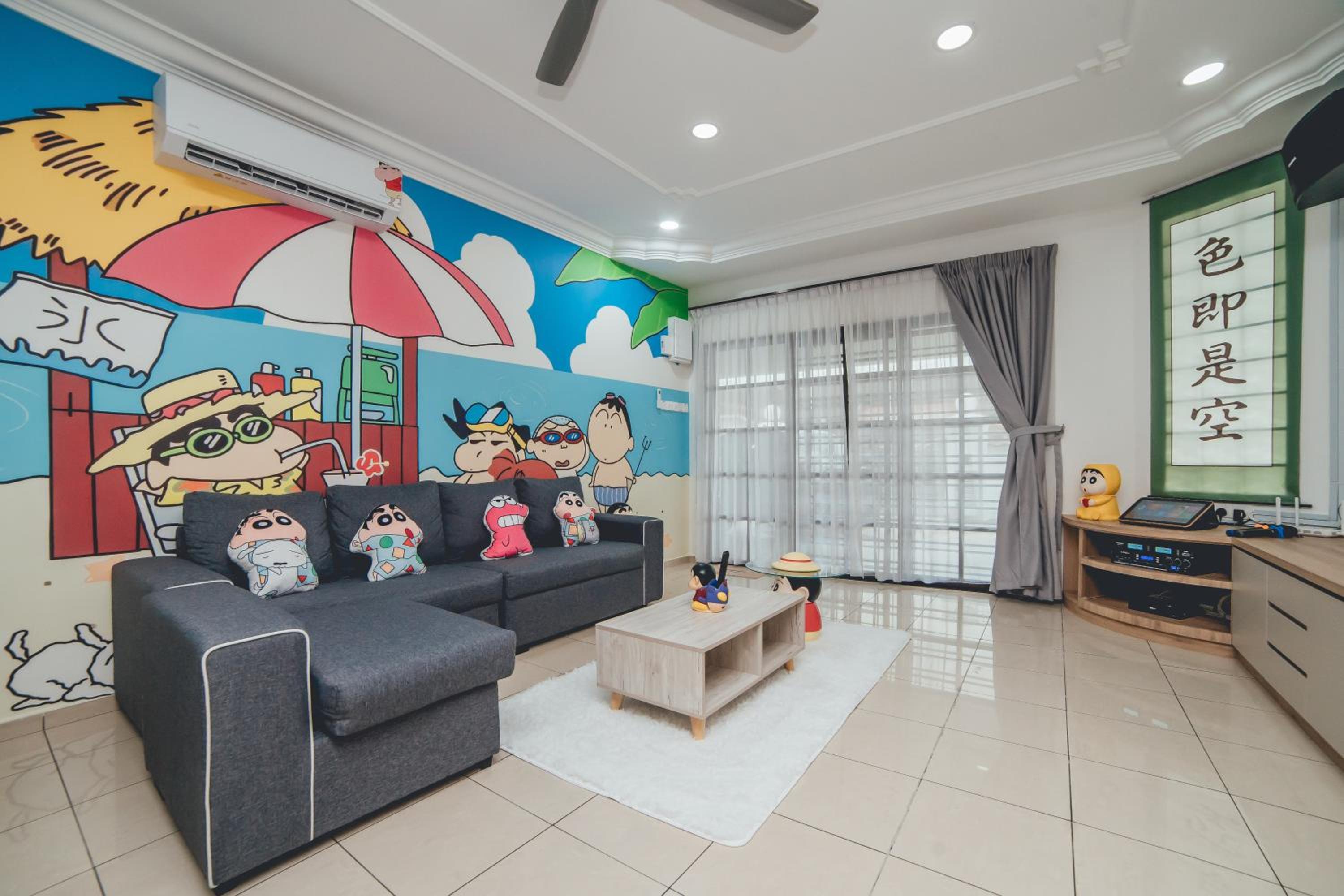 ShinChan Chill 14pax Landed Homestay Pooltable KTV BBQ Bukit Indah