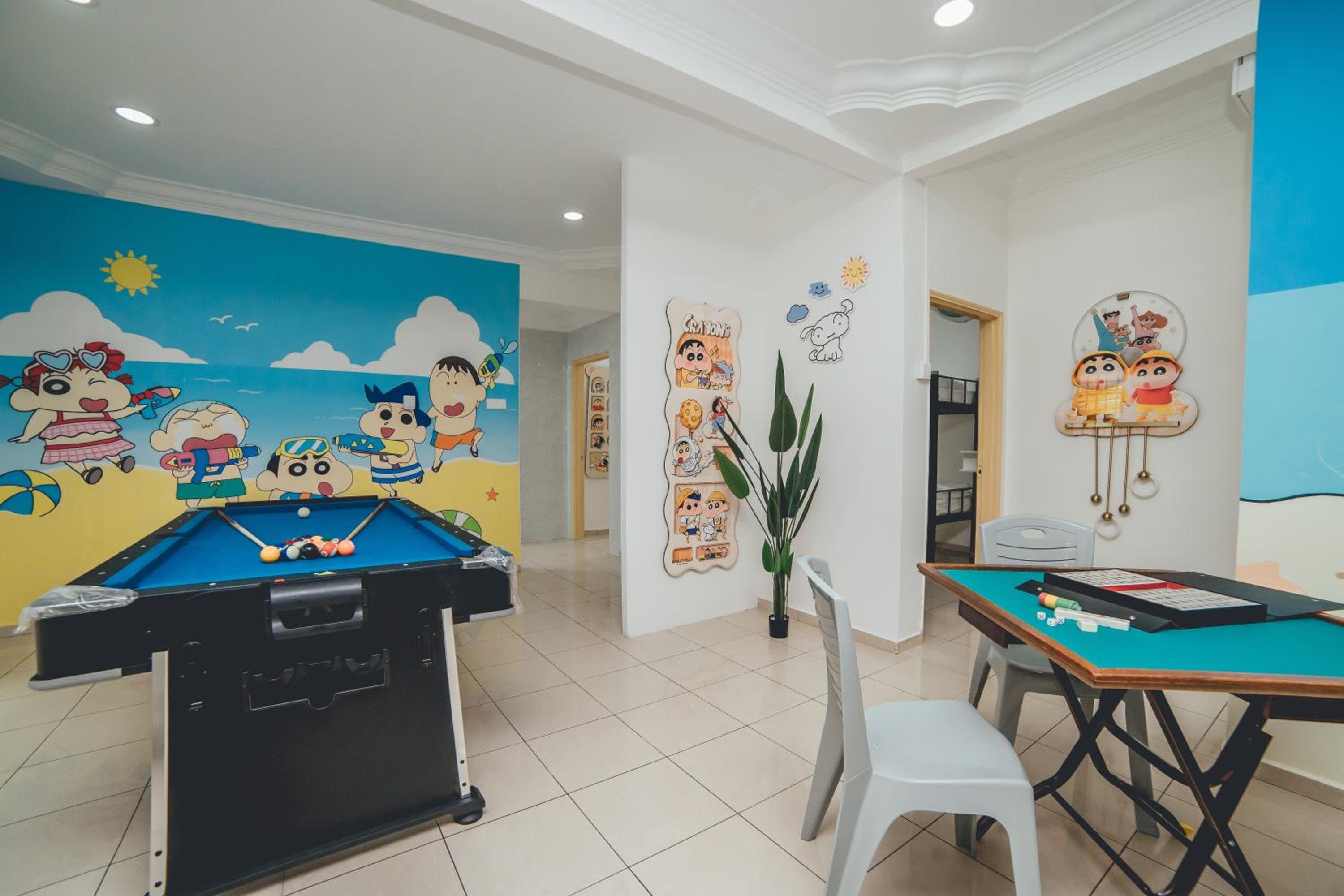 ShinChan Chill 14pax Landed Homestay Pooltable KTV BBQ Bukit Indah