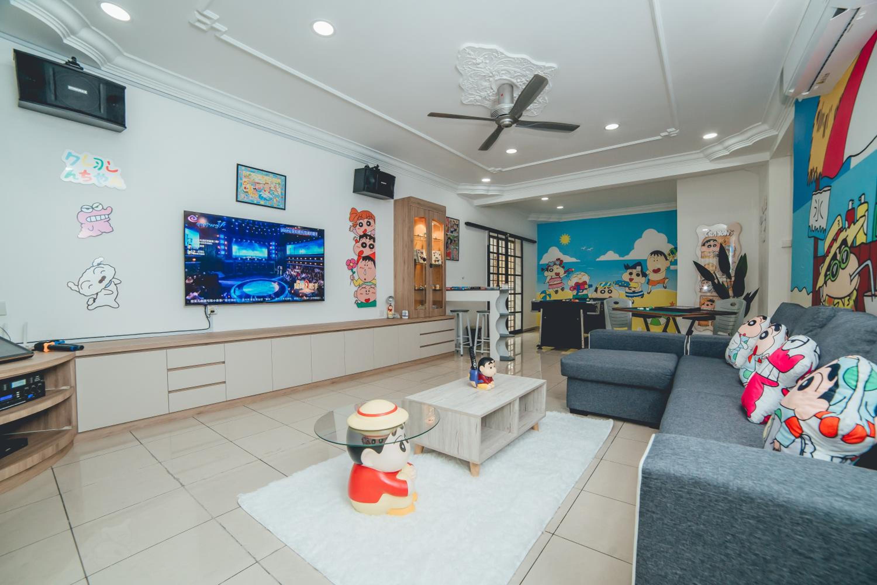 ShinChan Chill 14pax Landed Homestay Pooltable KTV BBQ Bukit Indah