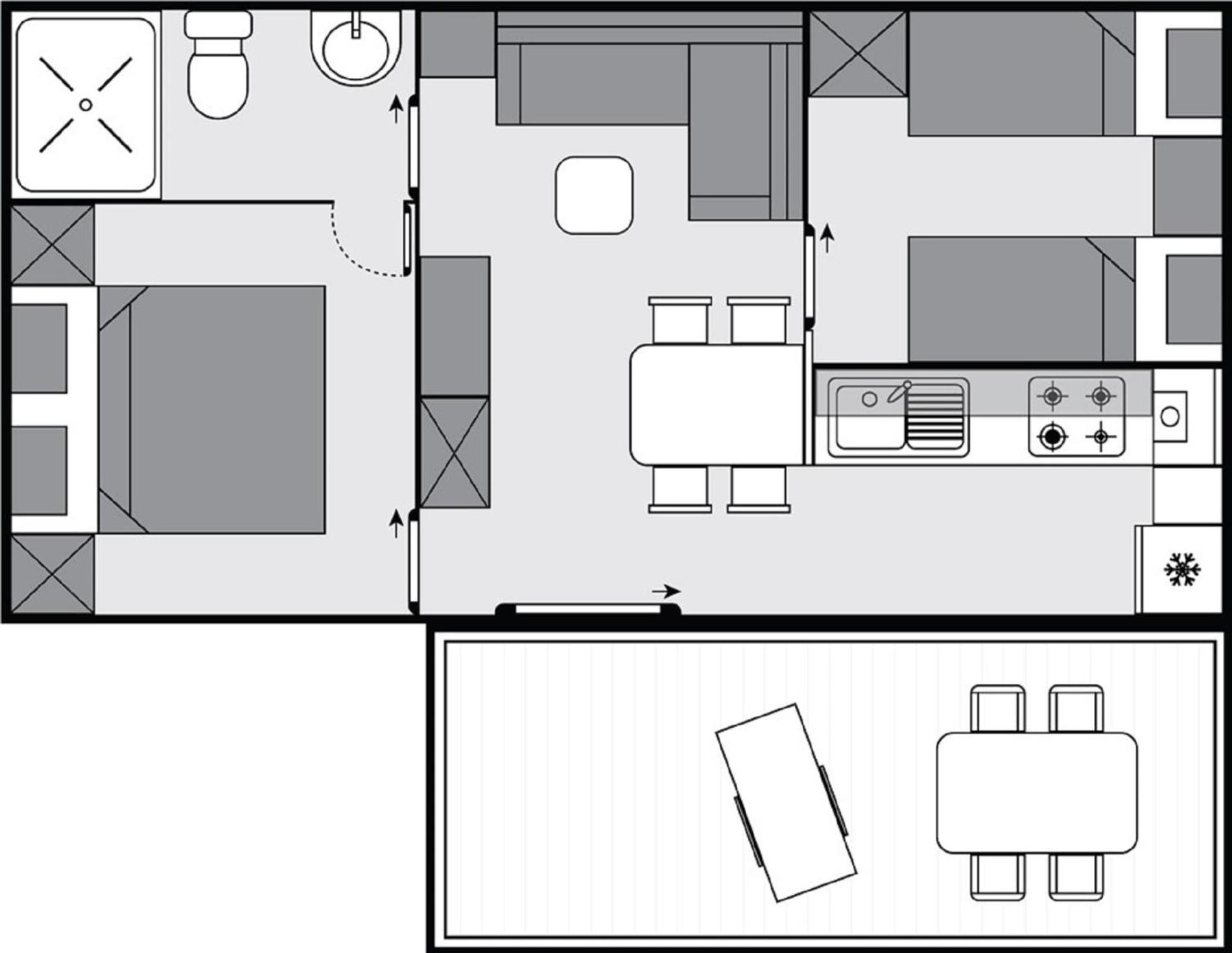 Mobilehome Victoria - Camp Soline view 2
