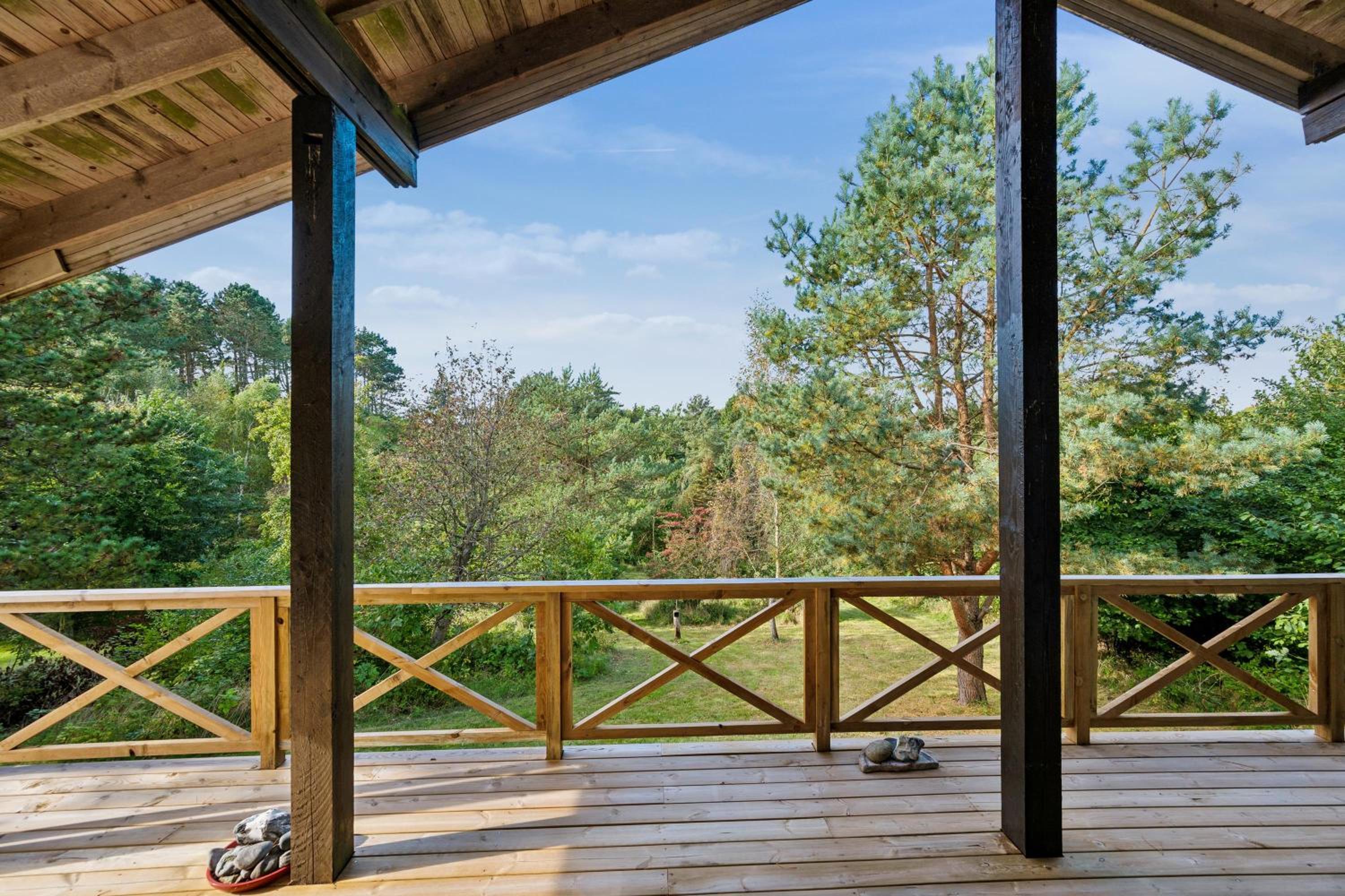Cosy Holiday Home On A Large Hilly Natural Plot With Covered Terrace And Loft Rooms Close To Helgenæs Unique Landscape, Viewpoints And The