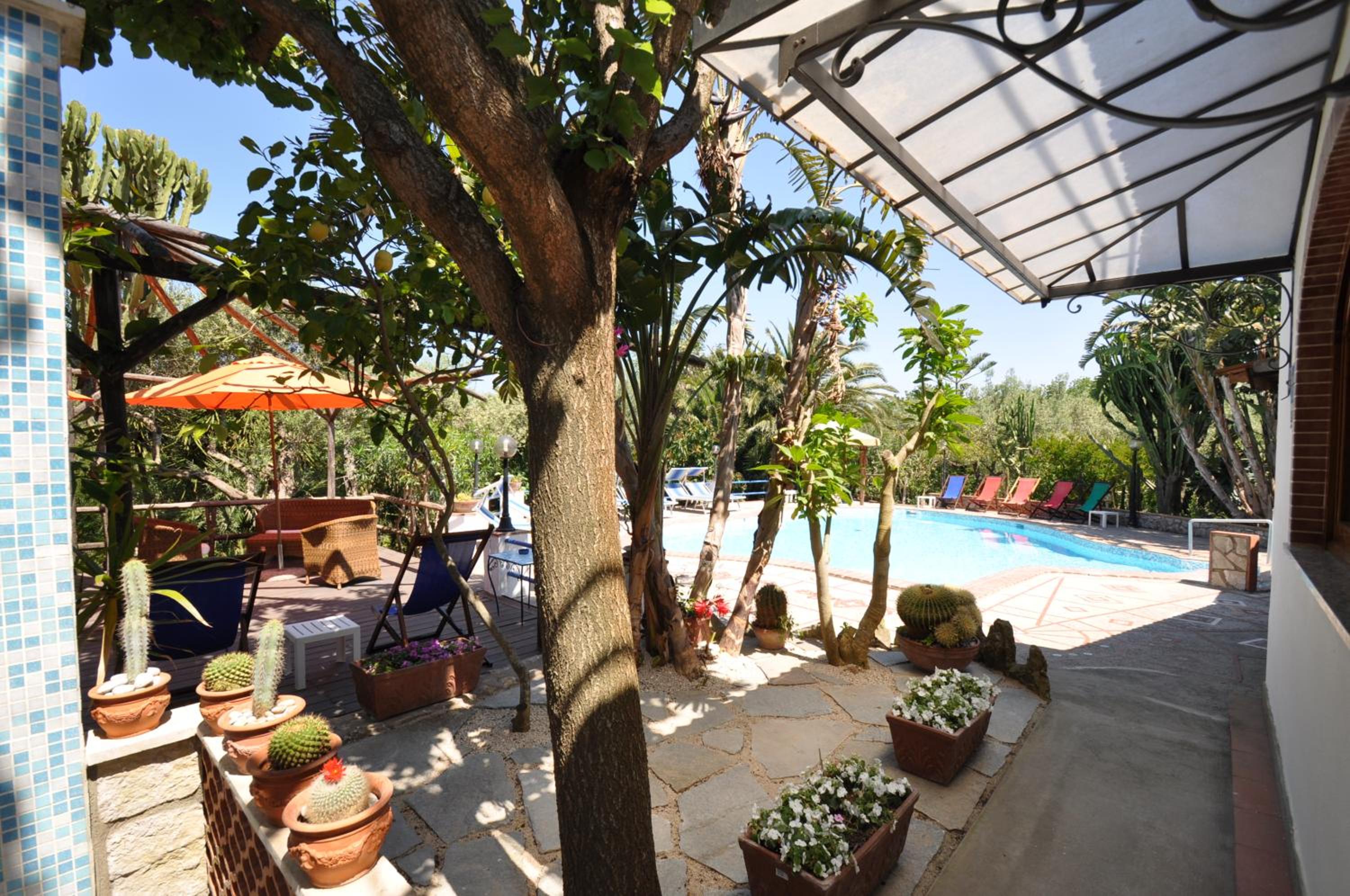 outdoor BBQ area