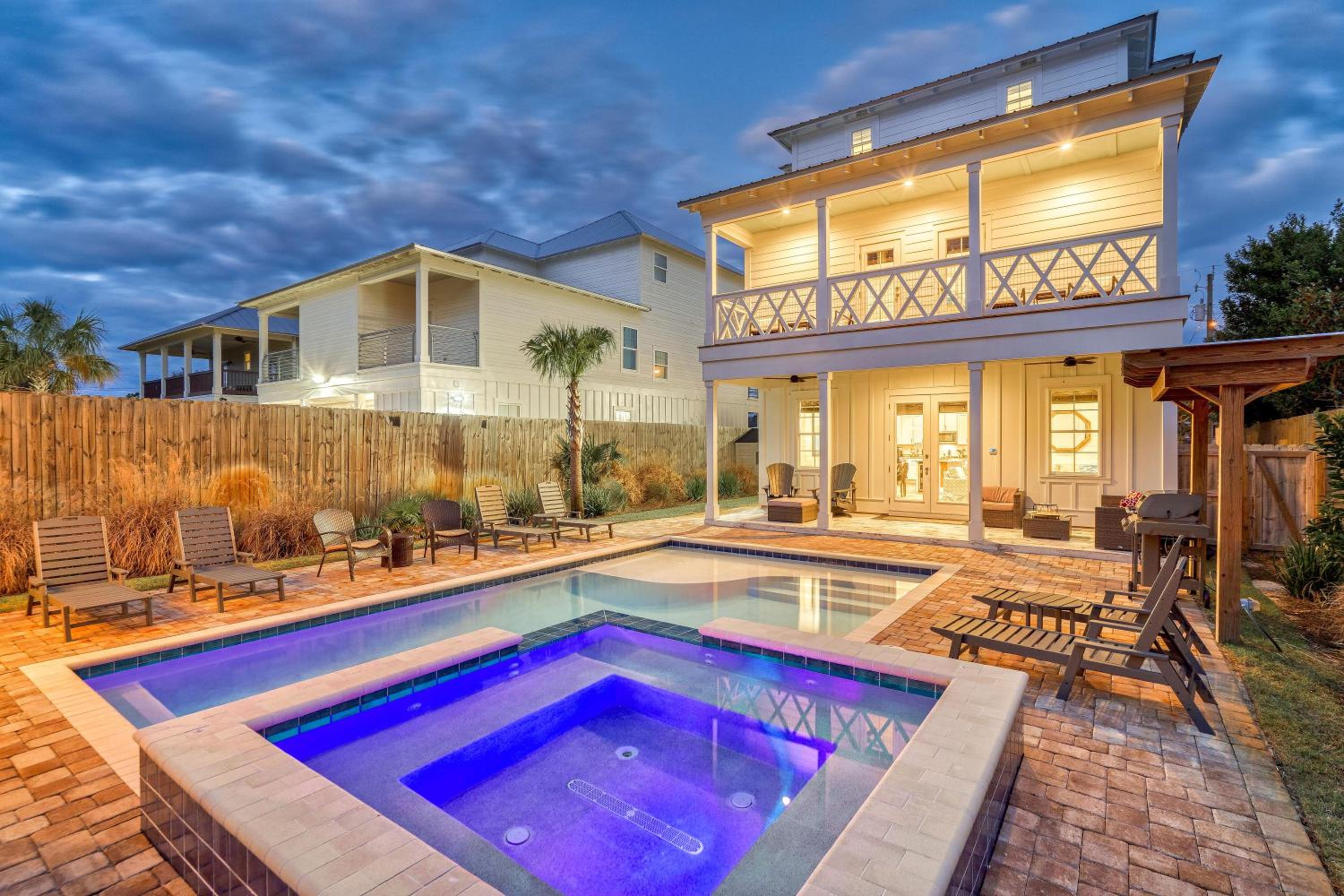 Beachin'-Crystal Beach-Private Pool+Spa