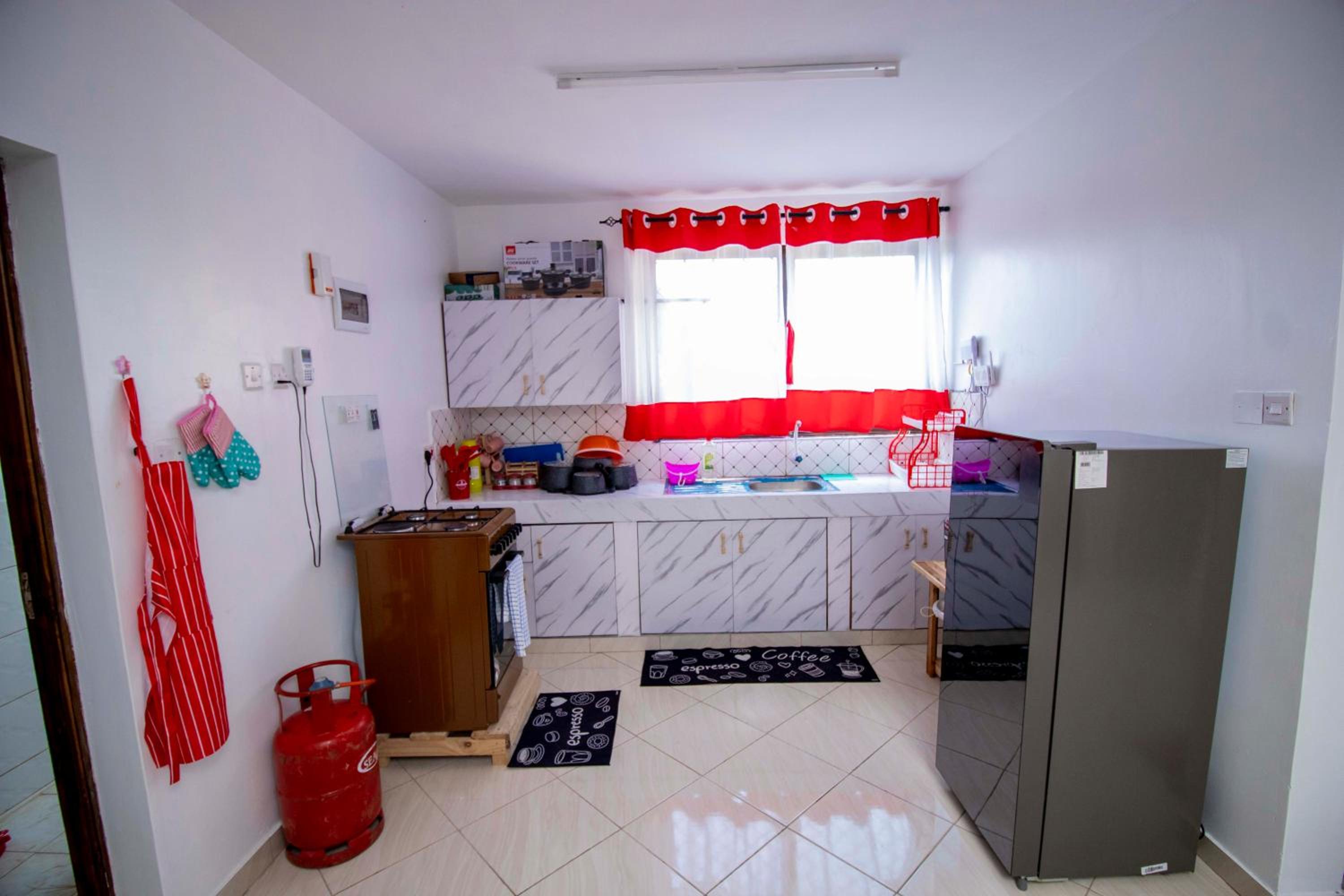 Maroon apartment