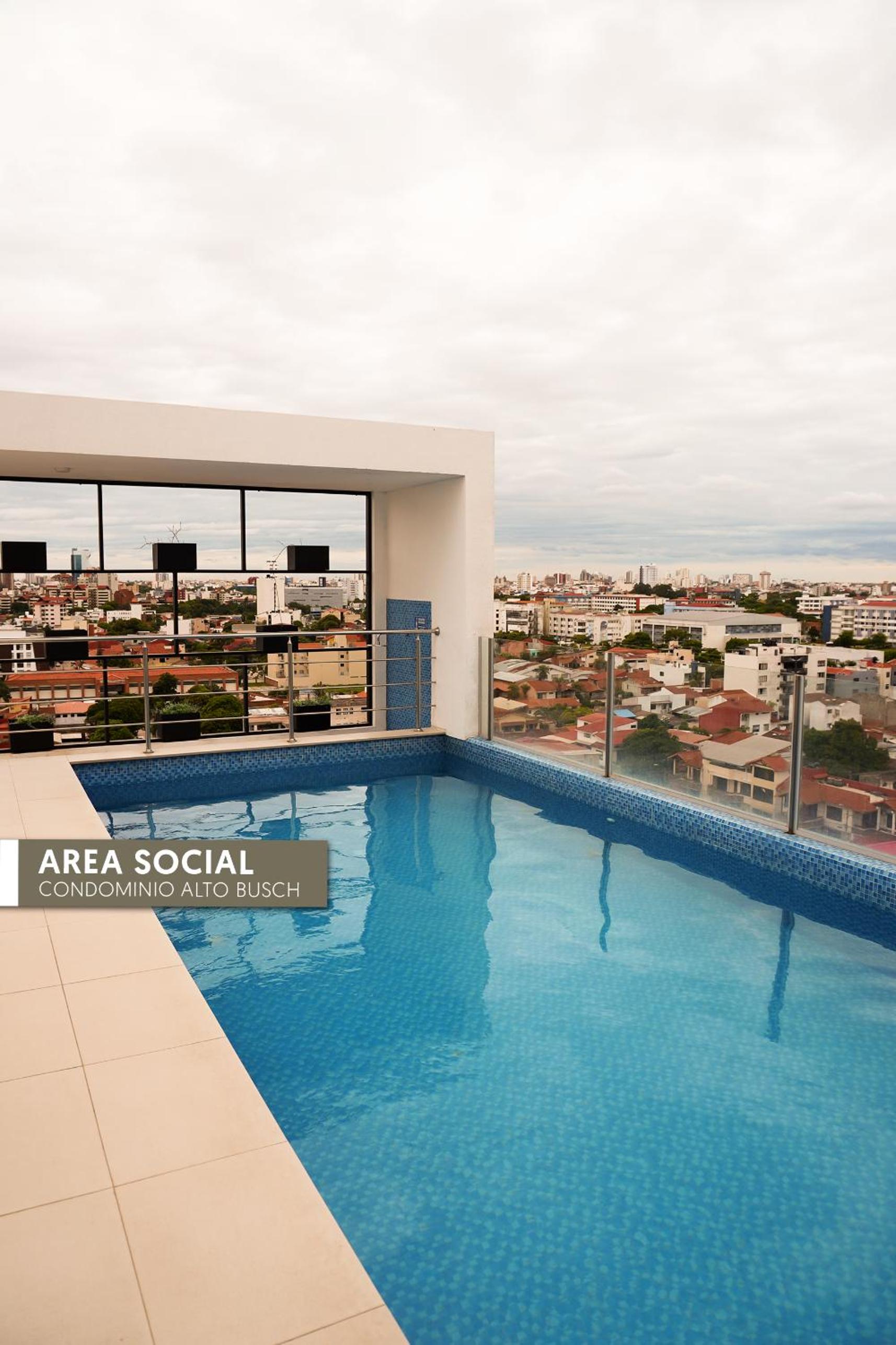 Dpto con terraza balcon 2 hab Como en Casa Scz