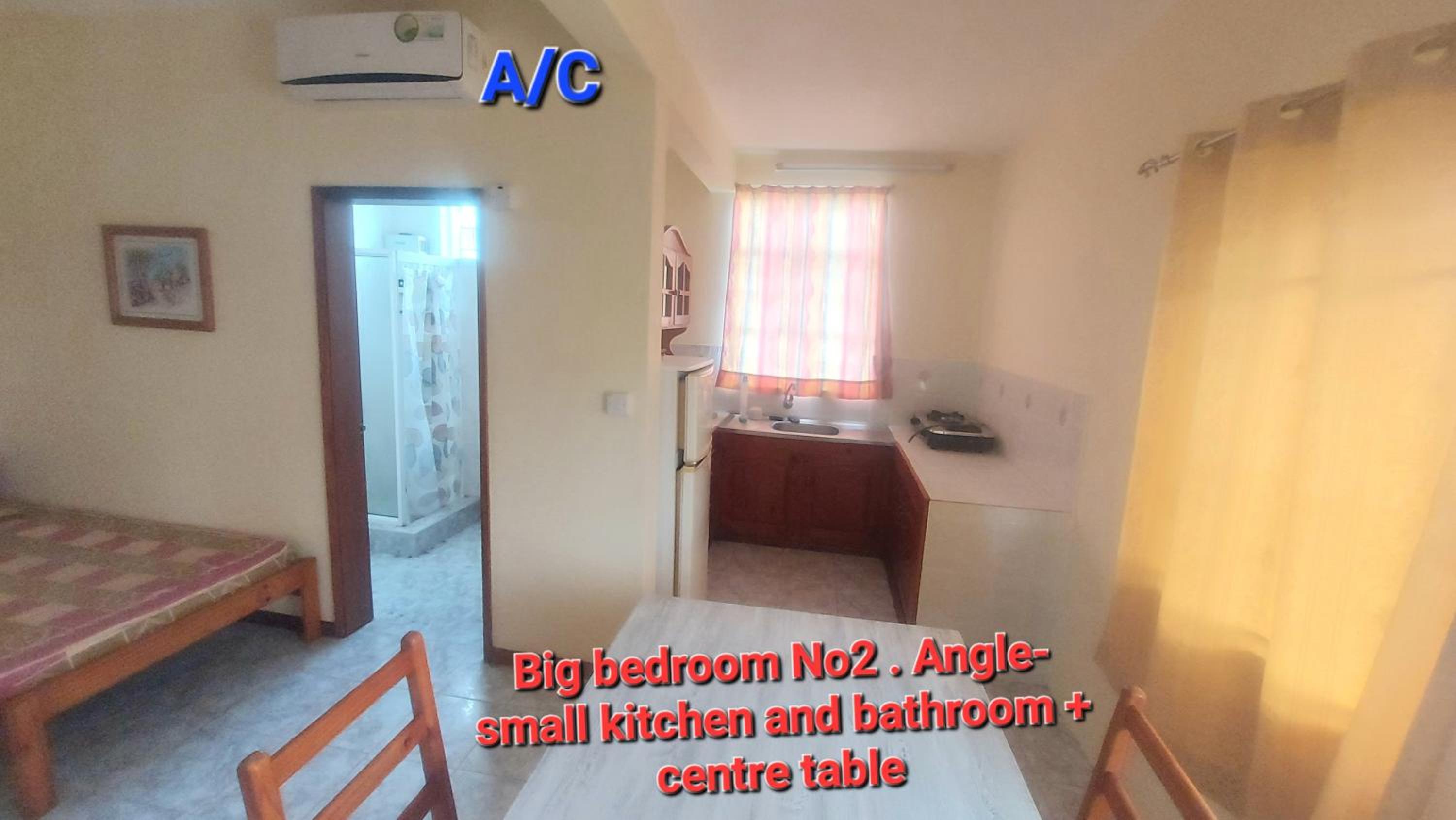 Spacious Groundfloor apartment 150m- public beach- AC both rooms photo 3