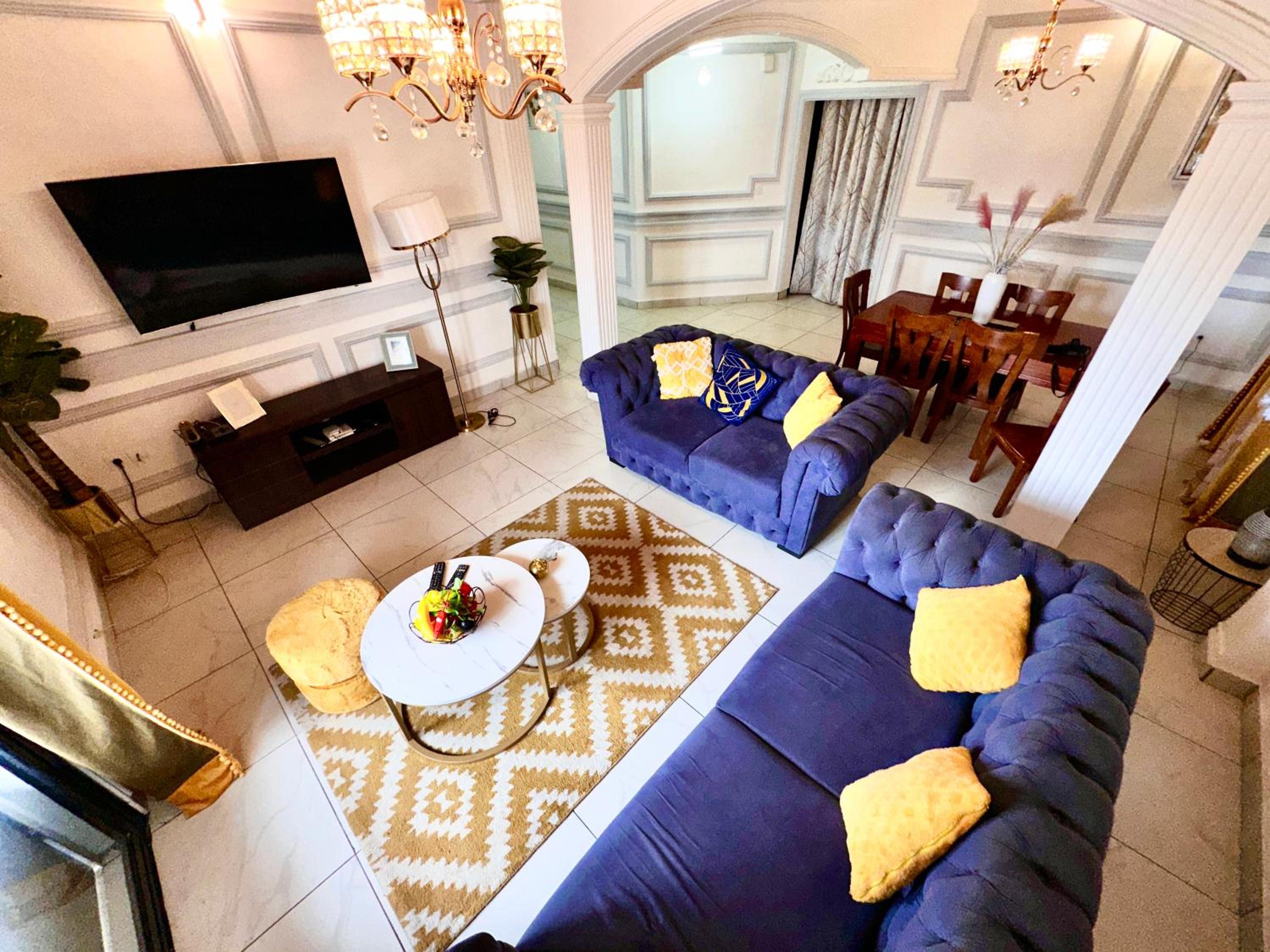 Appartement 2 chambres salon balcon canal sat wifi parking gardien 24 sur 24