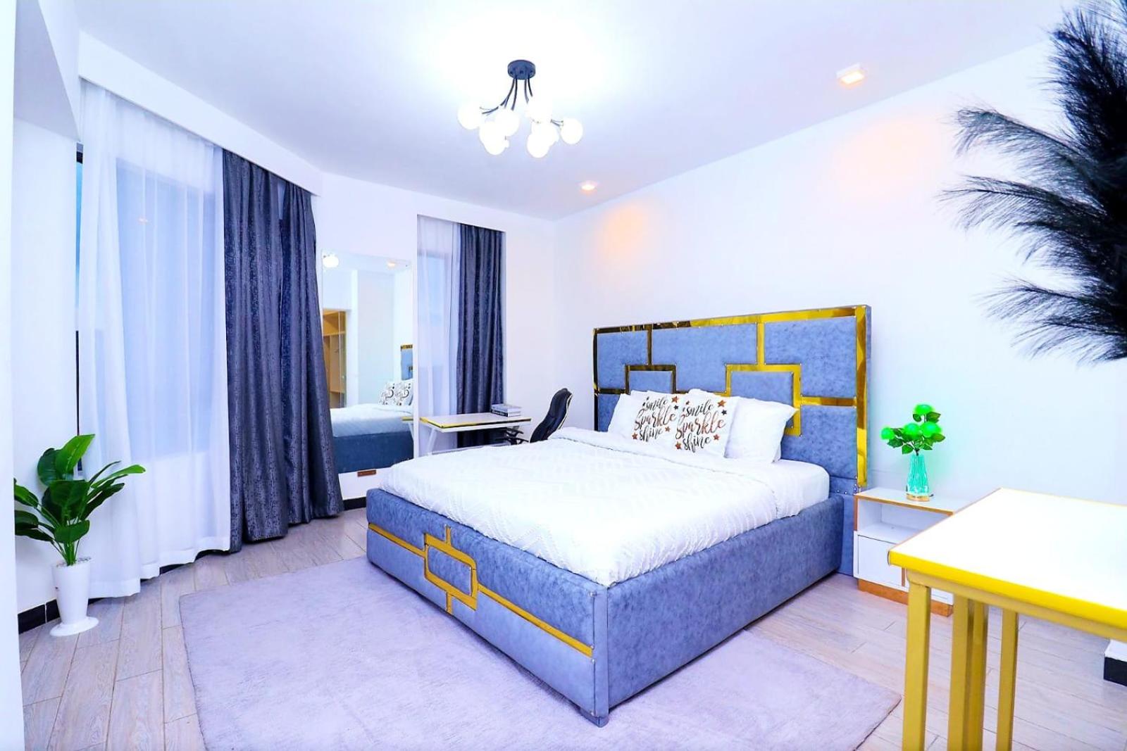 beautifully furnished two bedroom apartment with heated swimming pool fully equipped gym ample parking space and children playing ground and relaxing rooft view 5