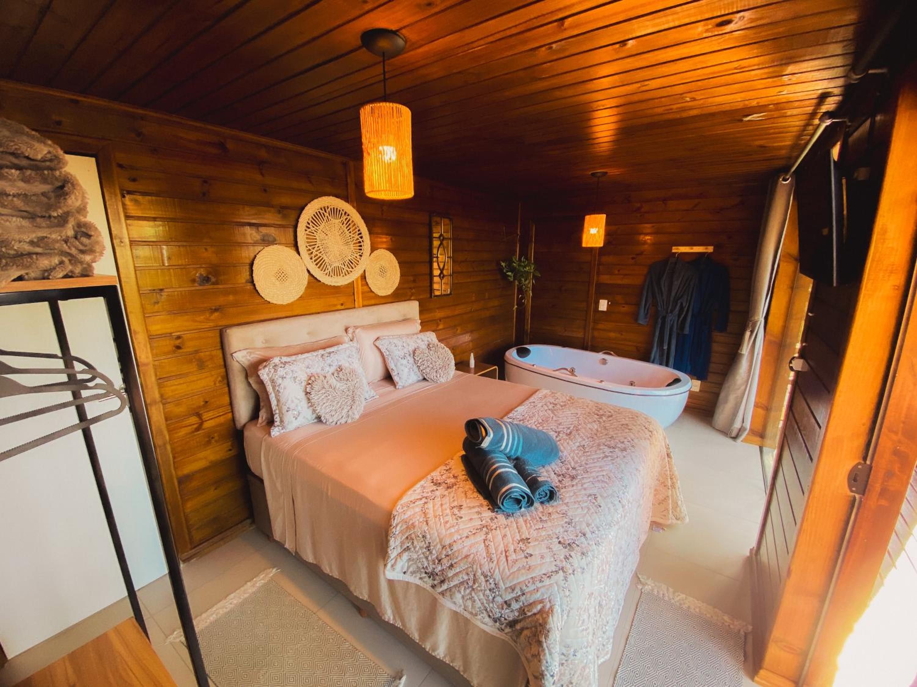 Cabana Romântica vista mar com duas spas privativas
