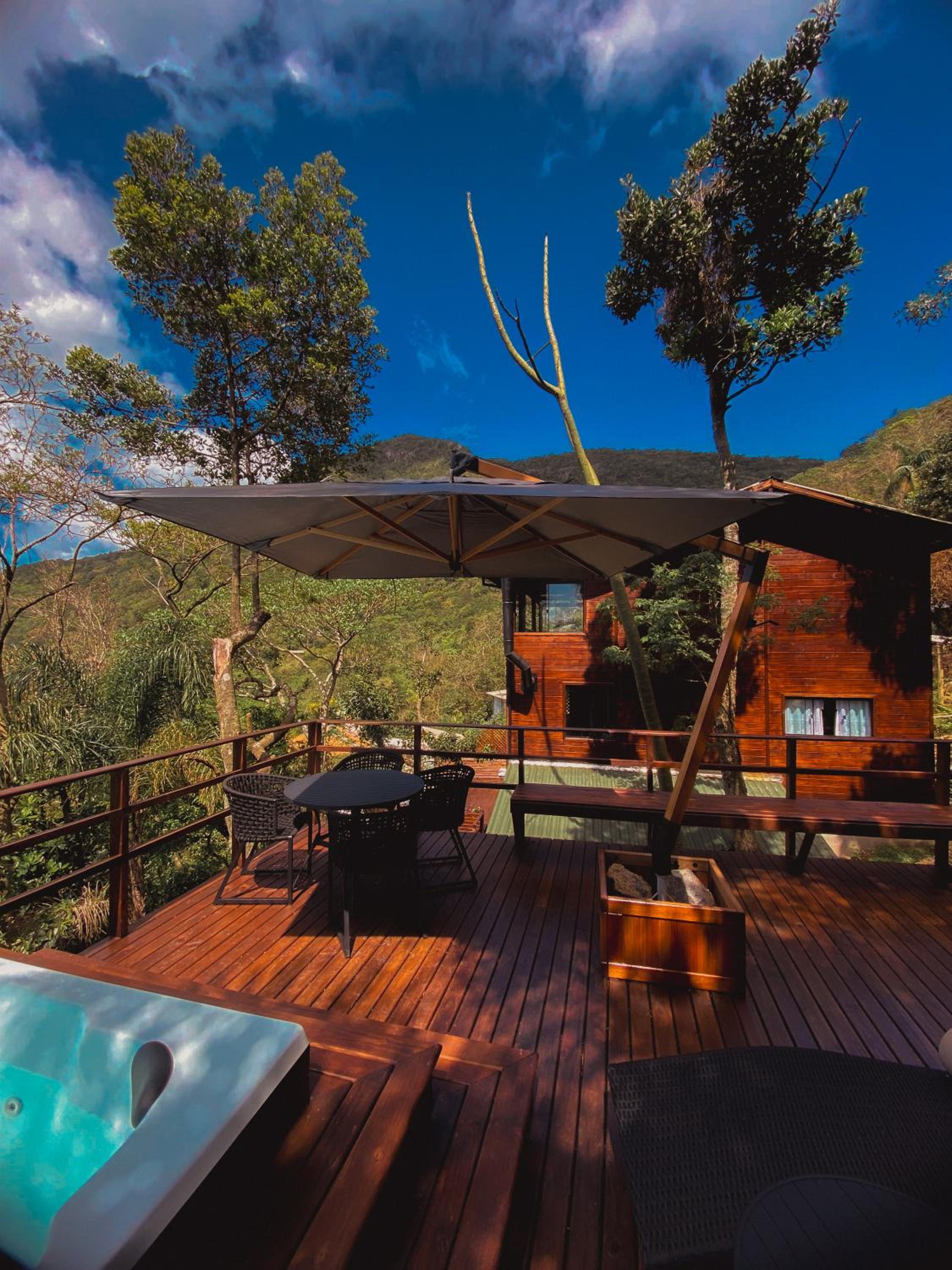 Cabana Romântica vista mar com duas spas privativas