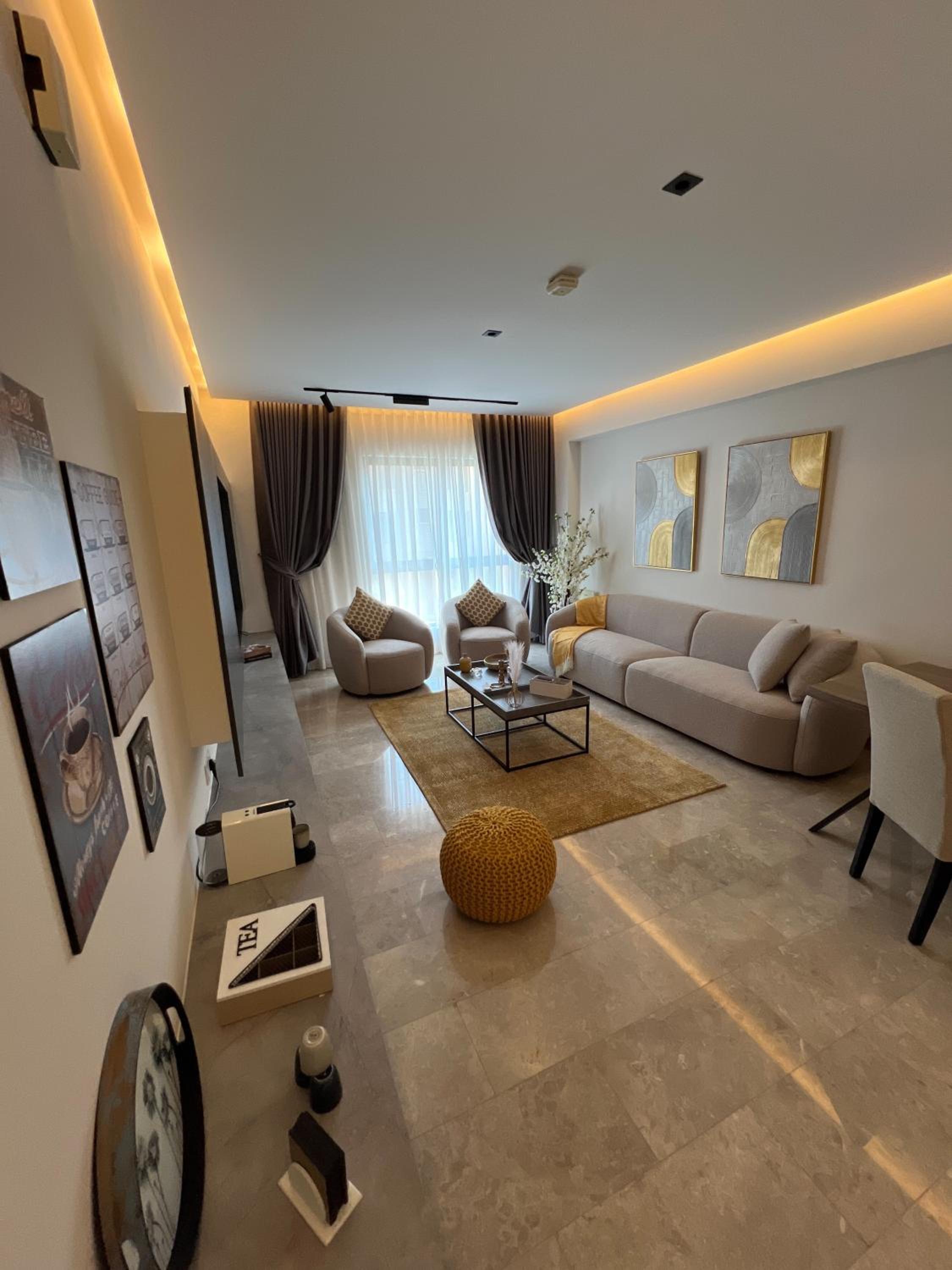 Luxury apartment with cozy furniture view 3