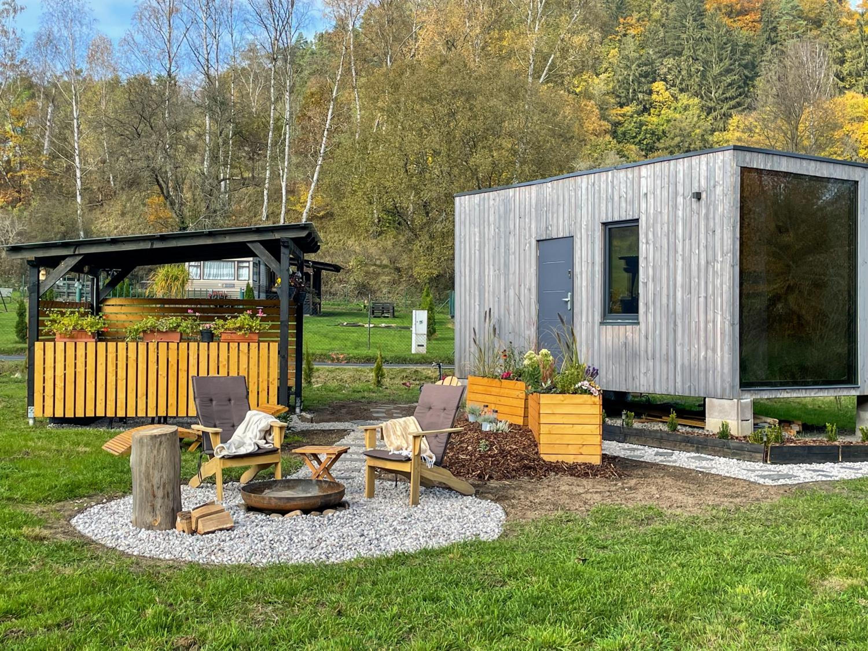 Tiny house u řeky - Bouda Krušnohorka