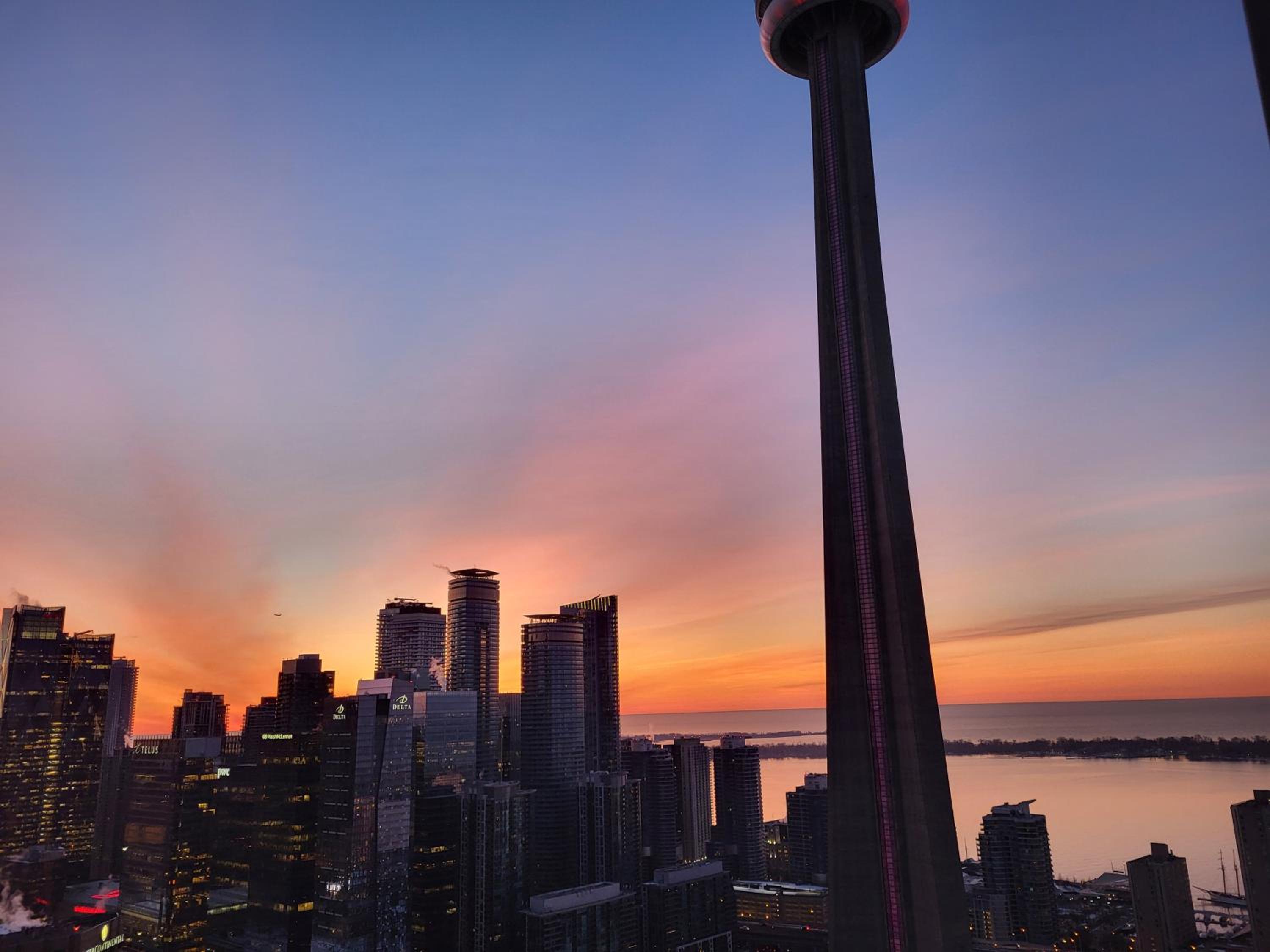 View CN Tower and Lake from the Sky!