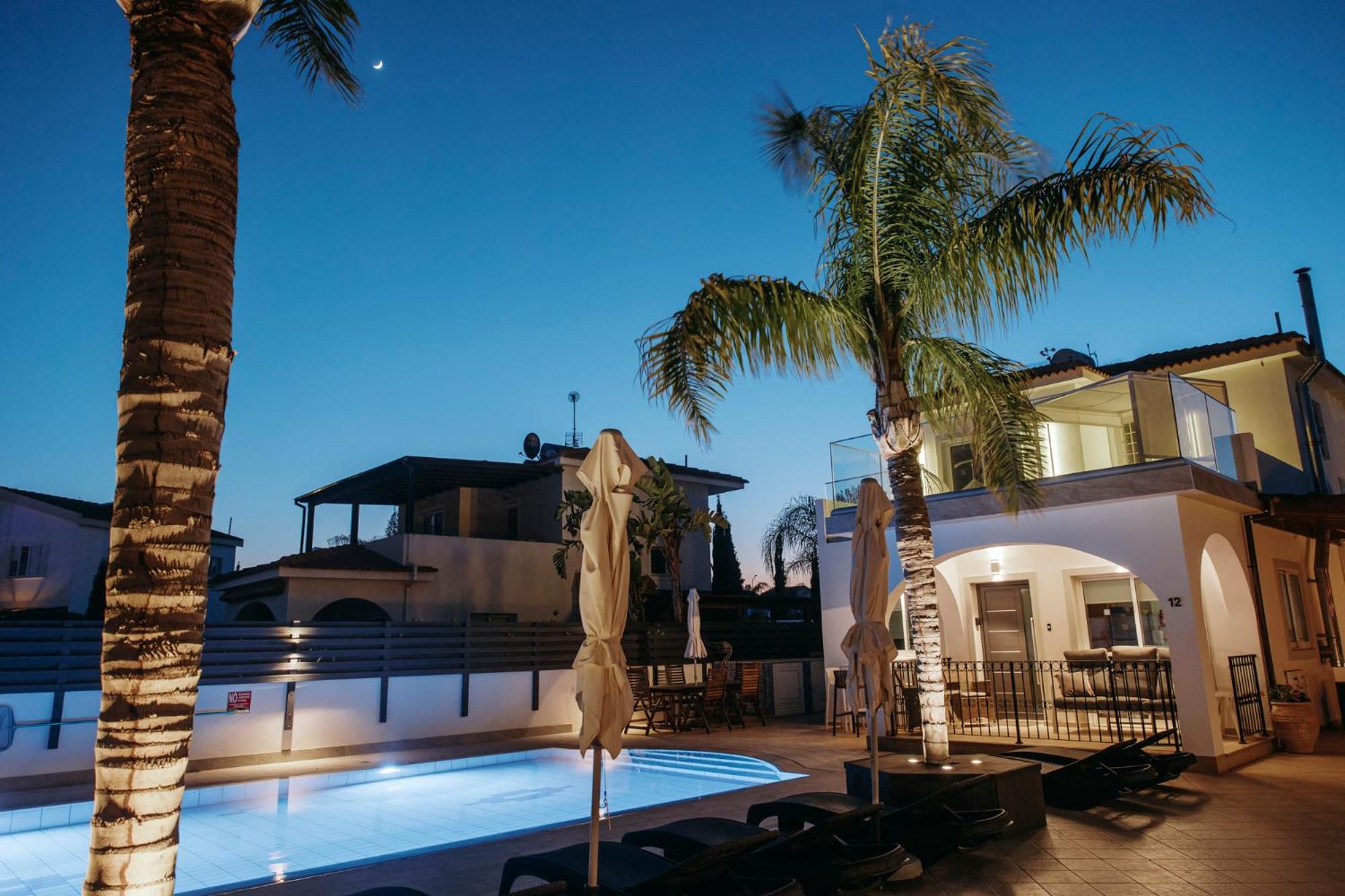 Sunset Villa private complex heated pool view 5