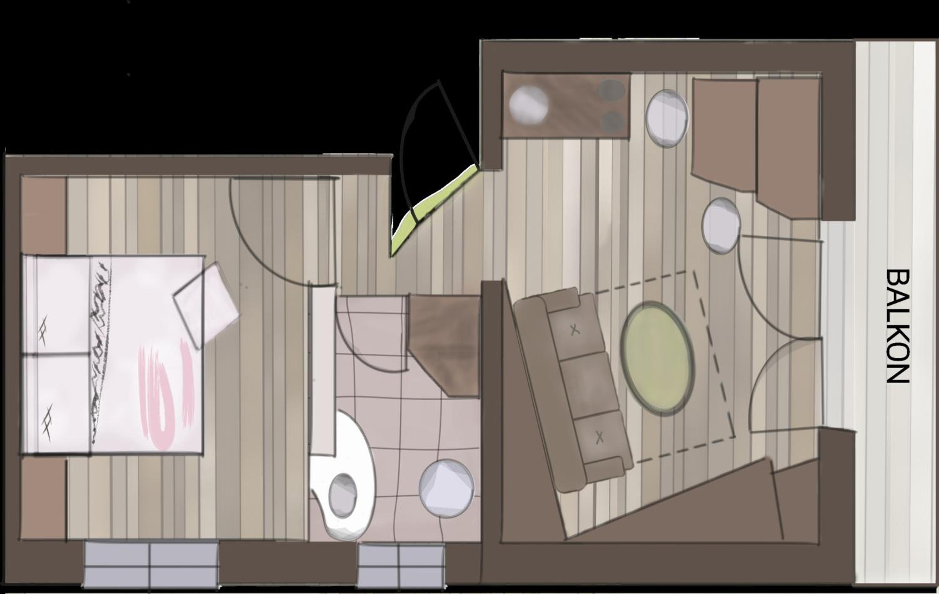 Gästehaus Schusser an der Therme, Frühstück, Doppelzimmer und Ferienwohnung