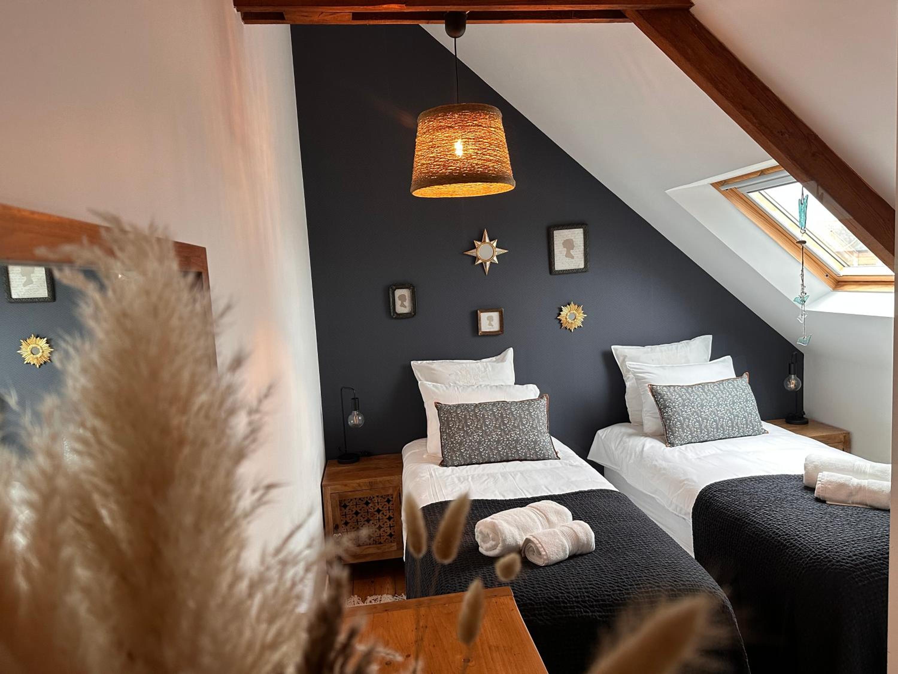 Les Libellules Appartement avec baignoire spa à Dinan Lanvallay