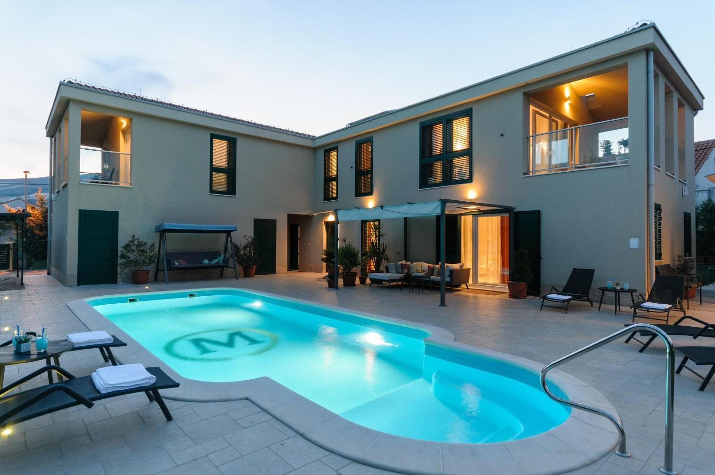 Luxury Villa with Heated Pool, Terrace, and Outdoor Amenities for Relaxation