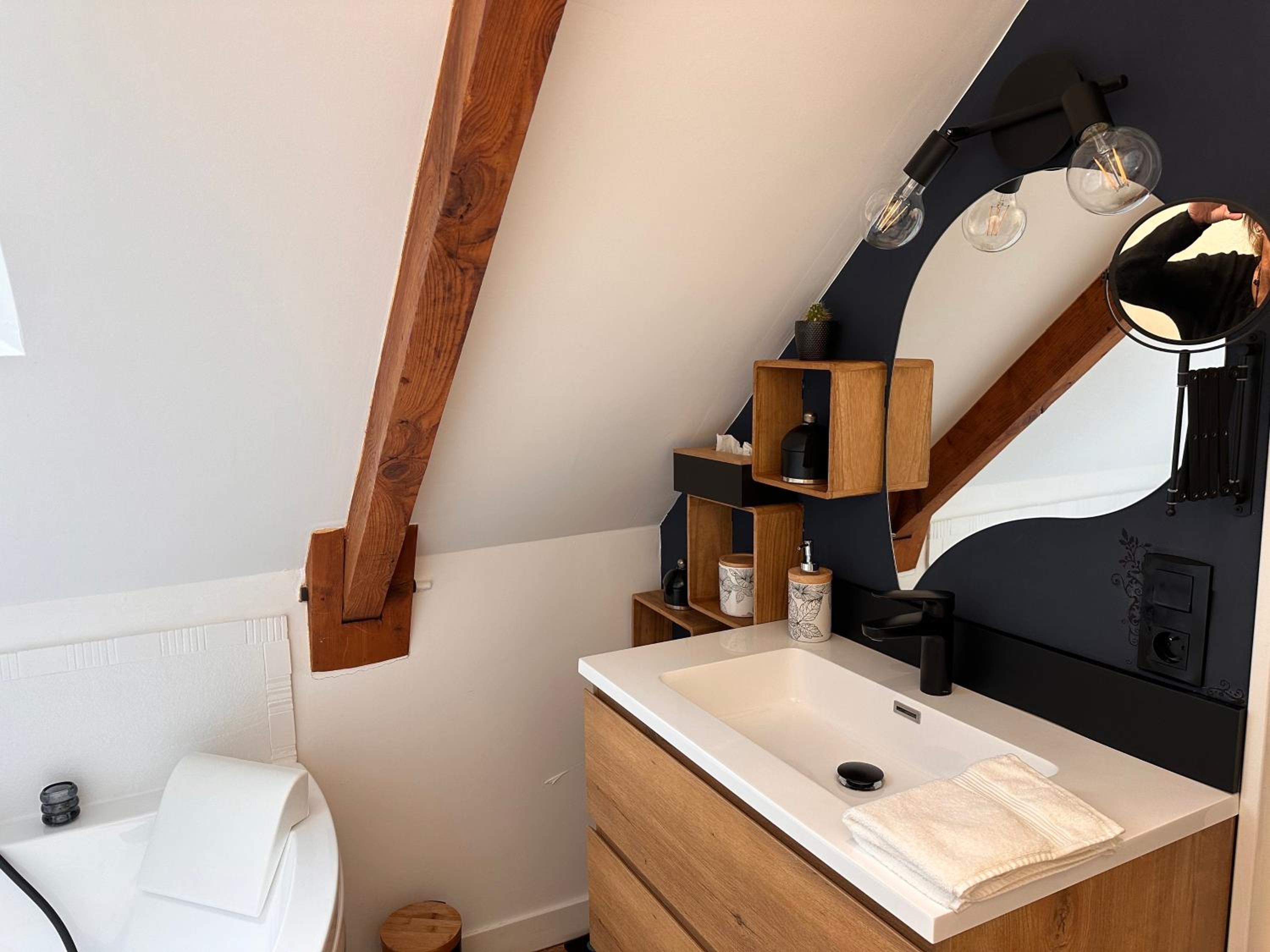 Les Libellules Appartement avec baignoire spa à Dinan Lanvallay