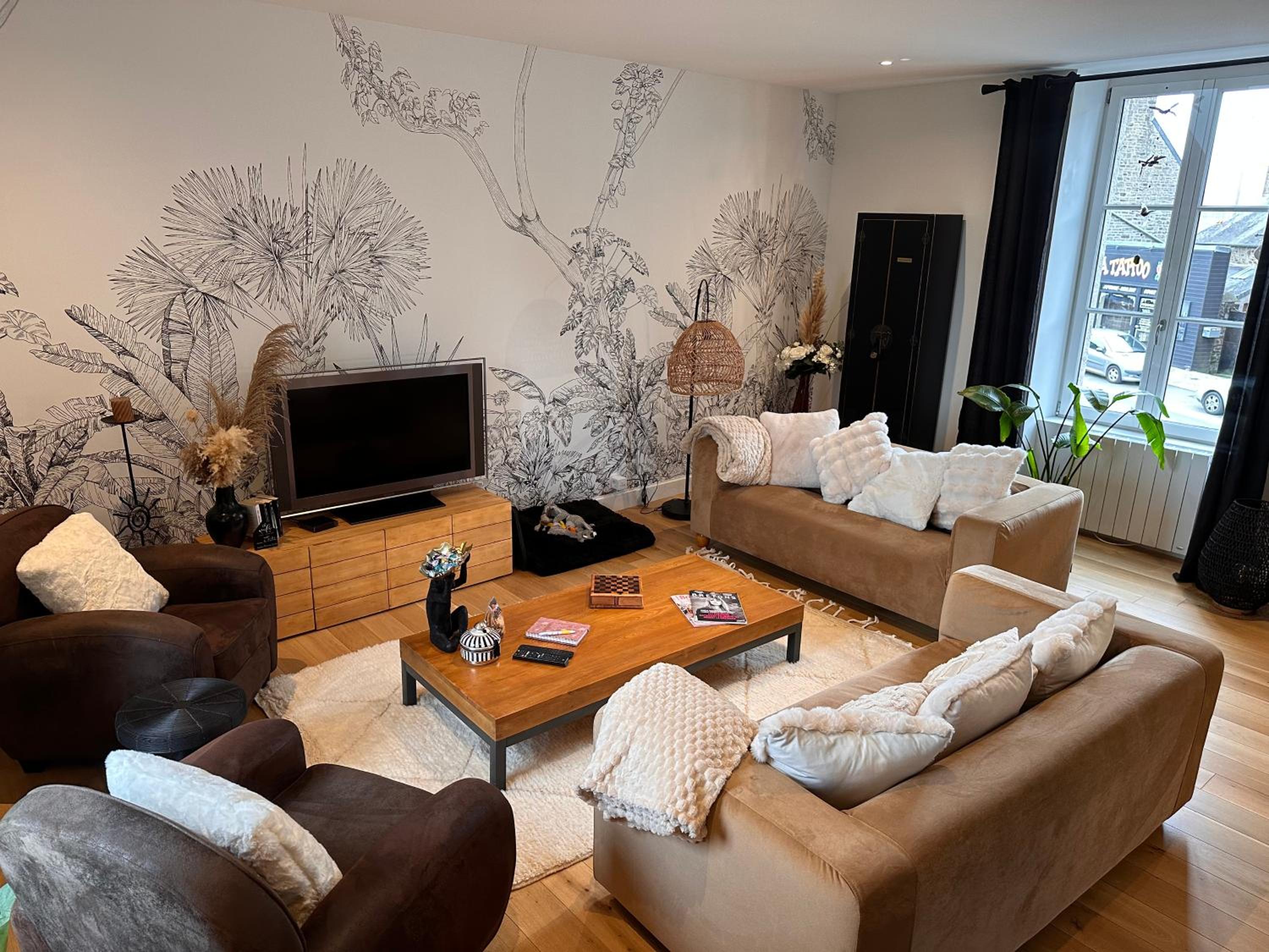 Les Libellules Appartement avec baignoire spa à Dinan Lanvallay