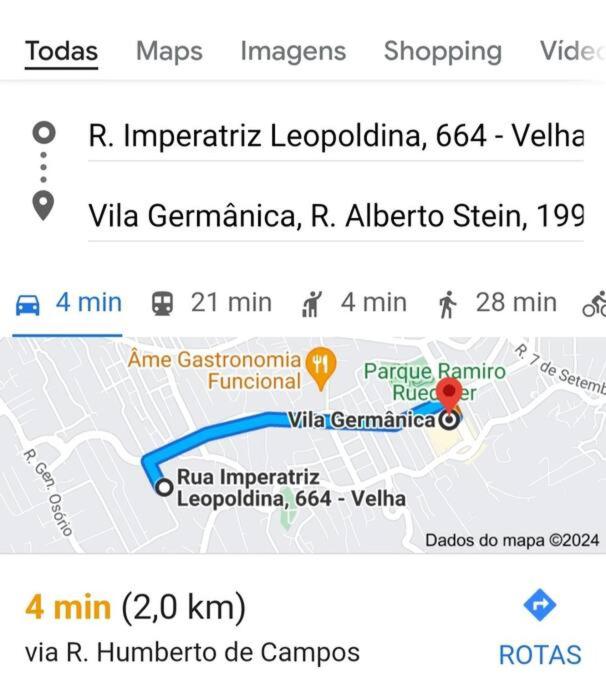 Tranquilidade a 2km da Vila Germânica
