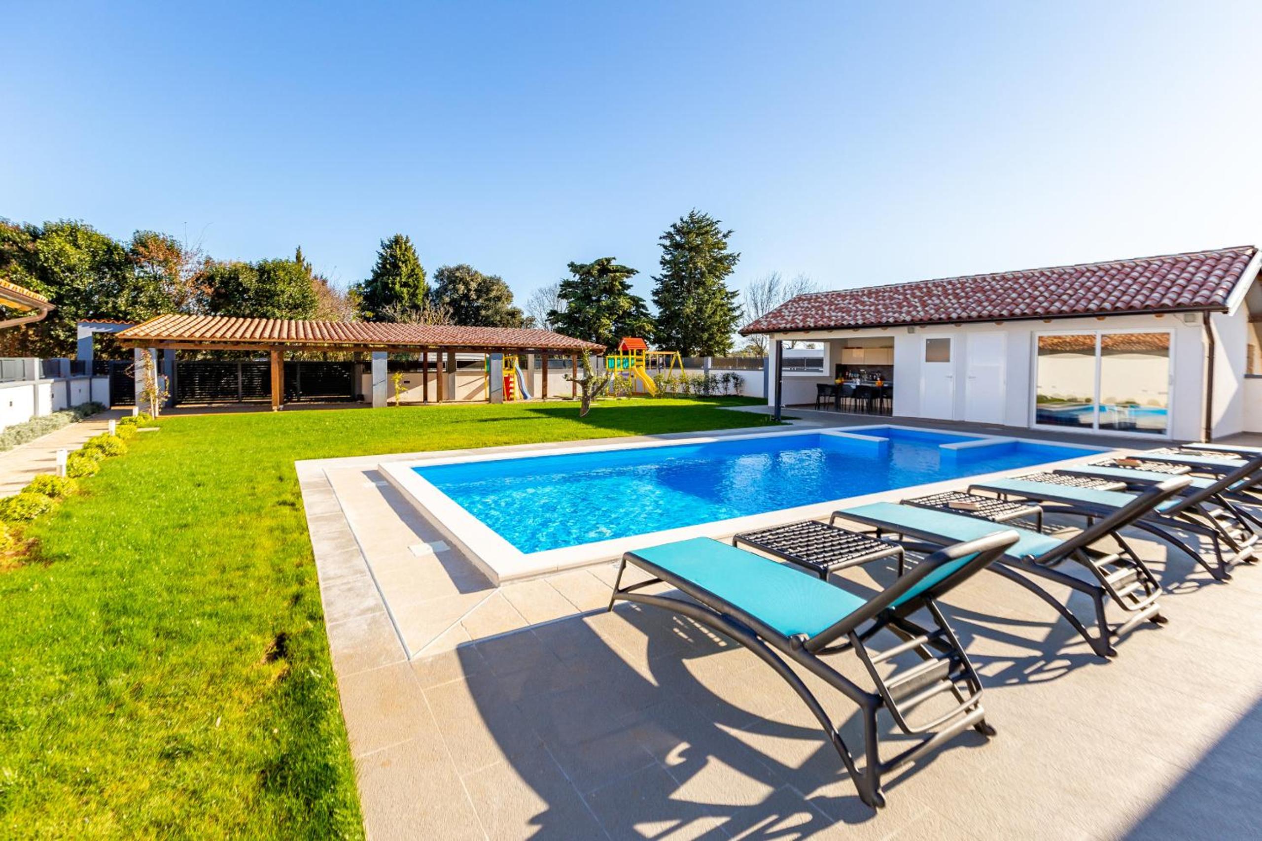 Villa Alba Bianca near Pula for 6 people with children playground and wellness view 2