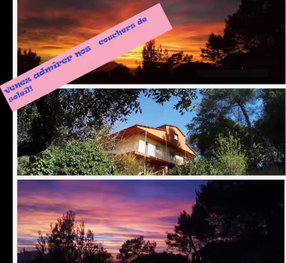 villa 7 personnes 45 mn Barcelone vue sur Montserrat view 3