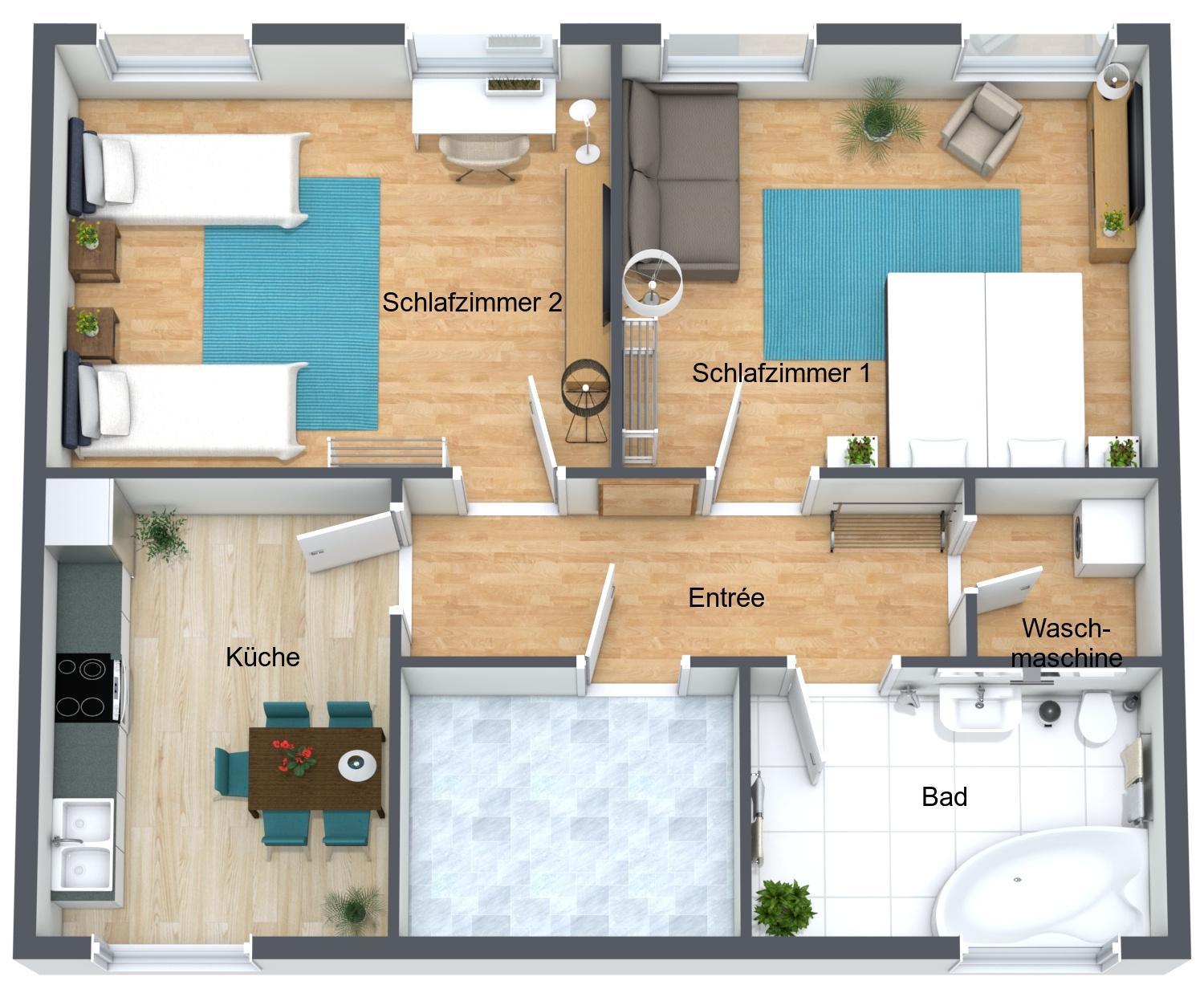 Dschungel Wohnung, geräumig, Netflix, Sonos, zentral