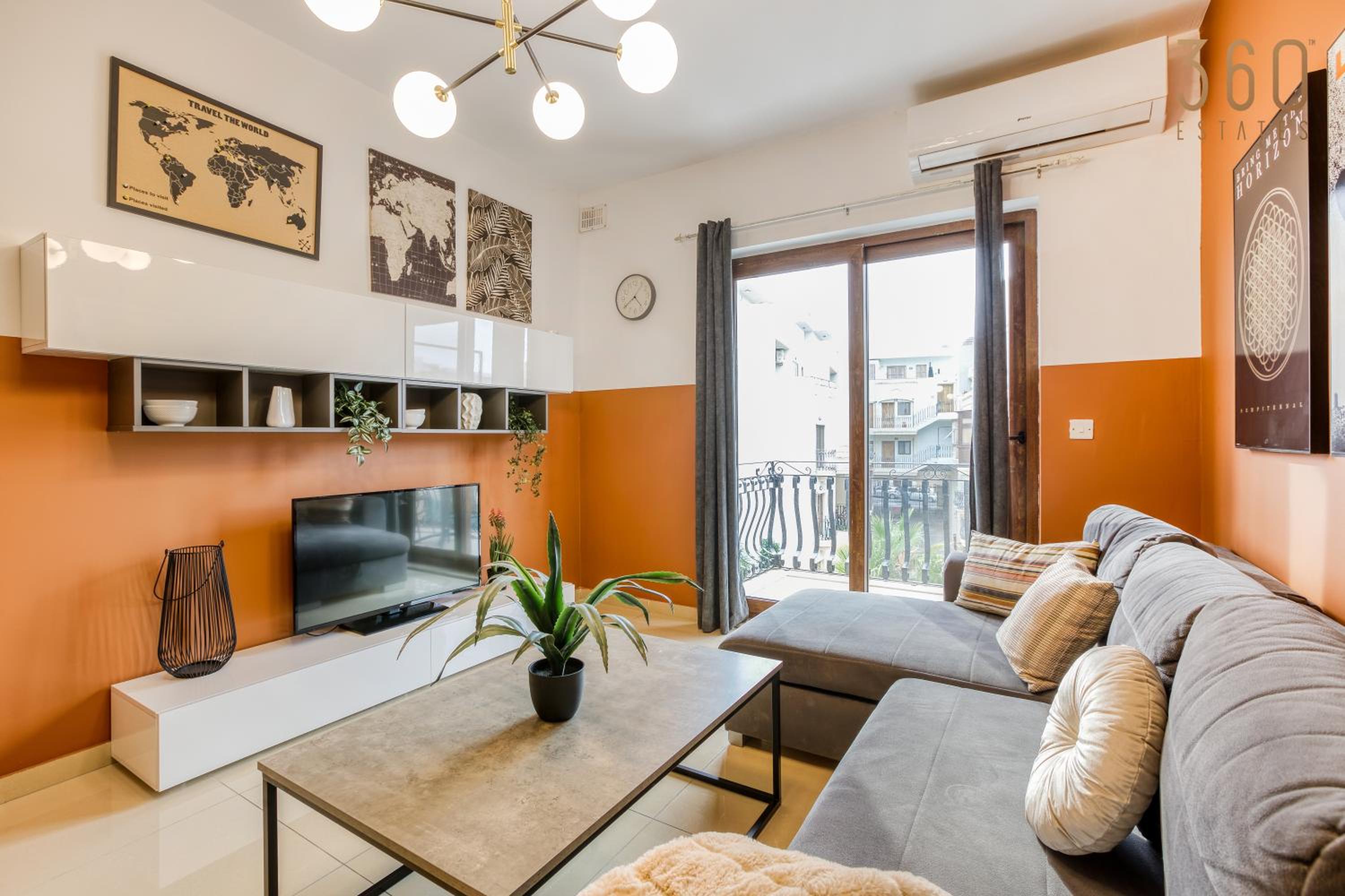 Stylish 2BR home with private balconies by 360 Estates — St Julian's