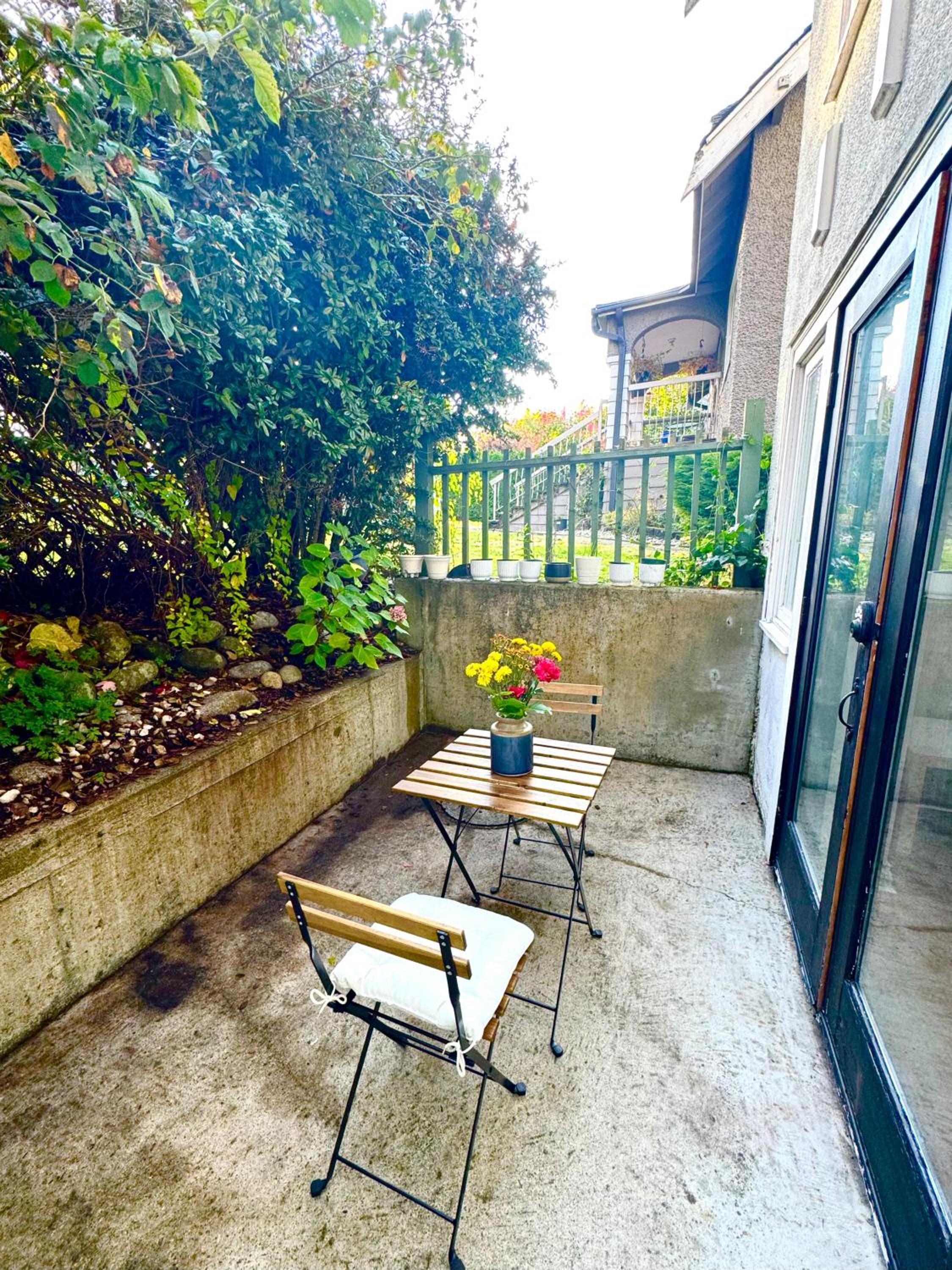 Bright Garden Suite Across From Park in Kitsilano