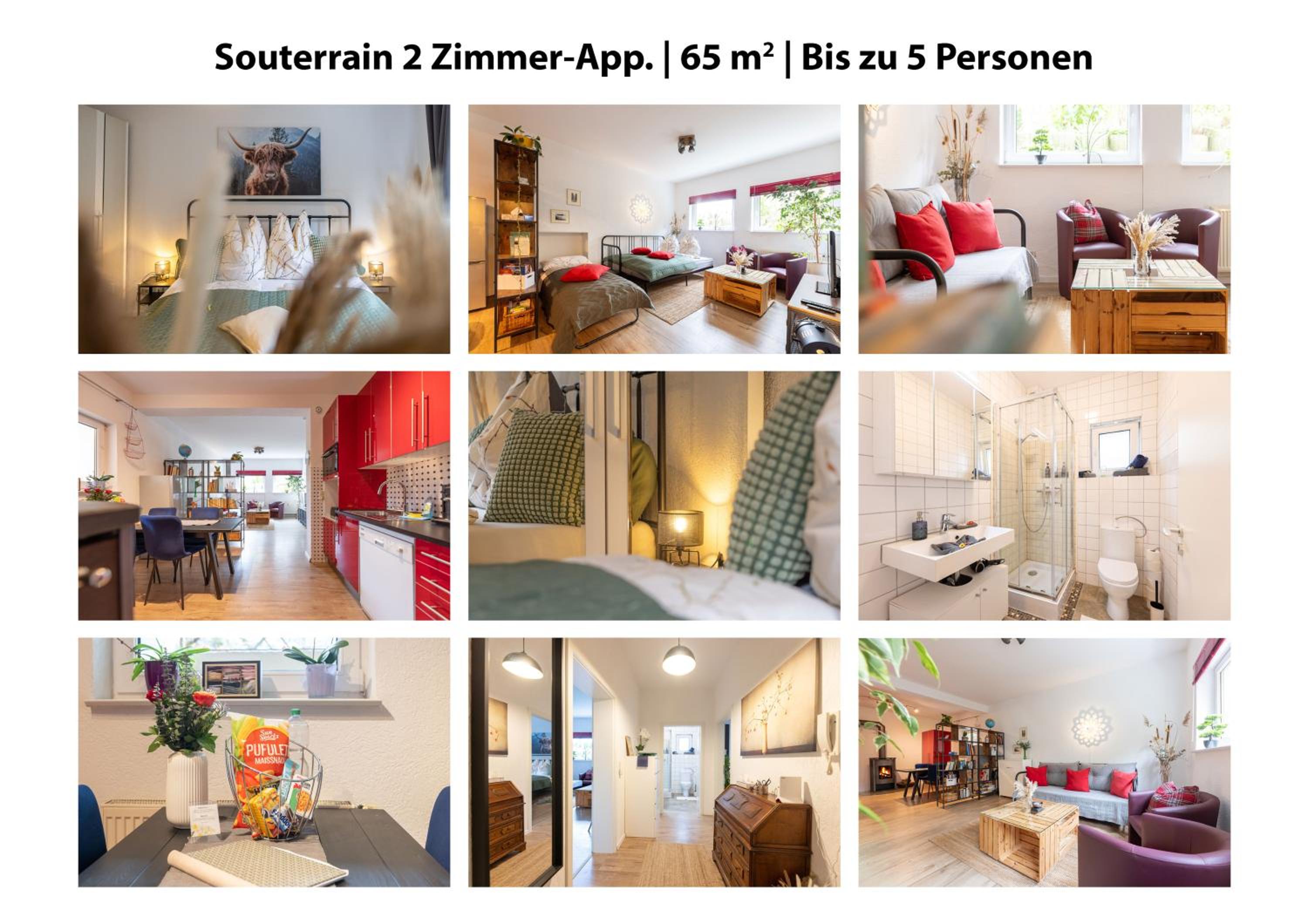 Große 120 qm Ferienwohnung für 6-12 Personen mit Parkplatz nahe Bamberg