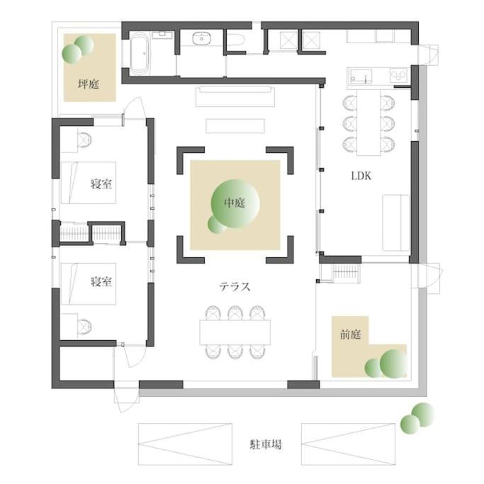 Shiraho Villa Square Court view 5