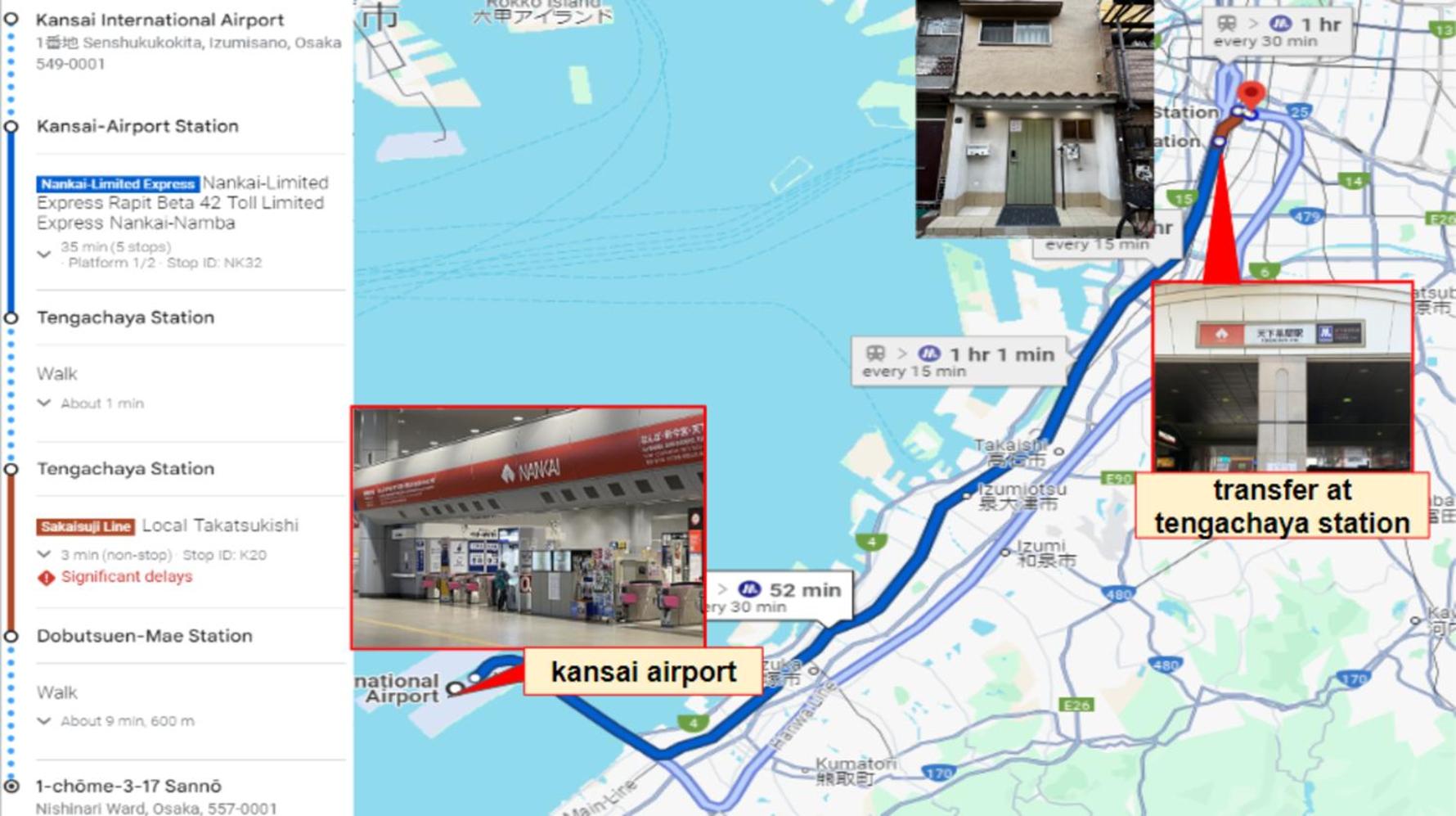 Within walking distance of Tsutenkaku Tower Direct train to Umeda Fully self-contained 2-unit private rental