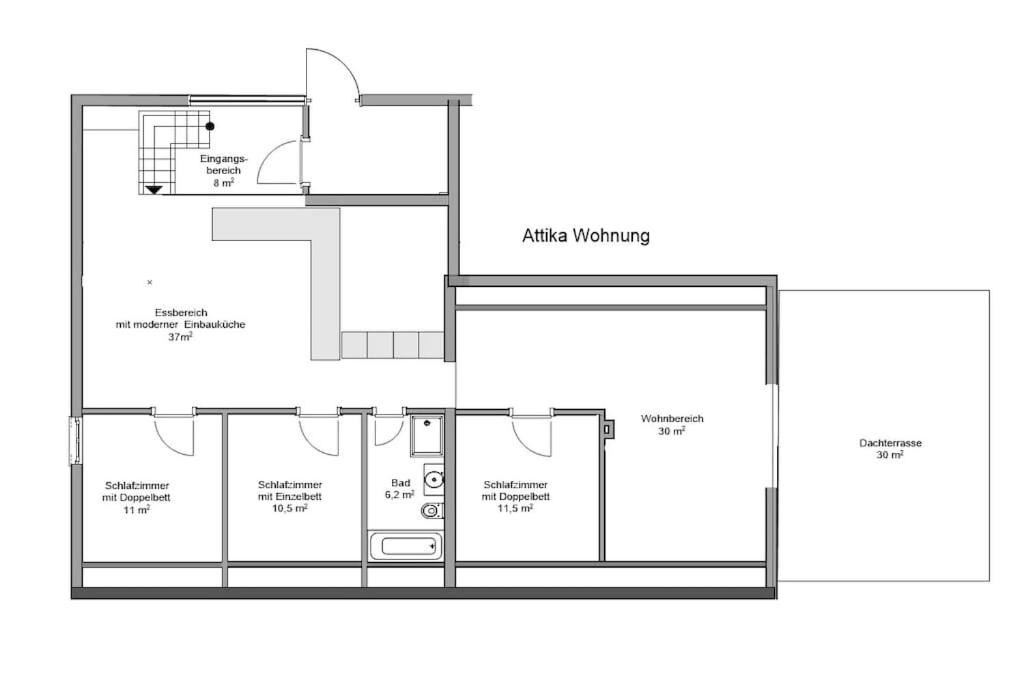 Exklusive Attika Wohnung mit 5 Zimmer nahe zur Schweiz