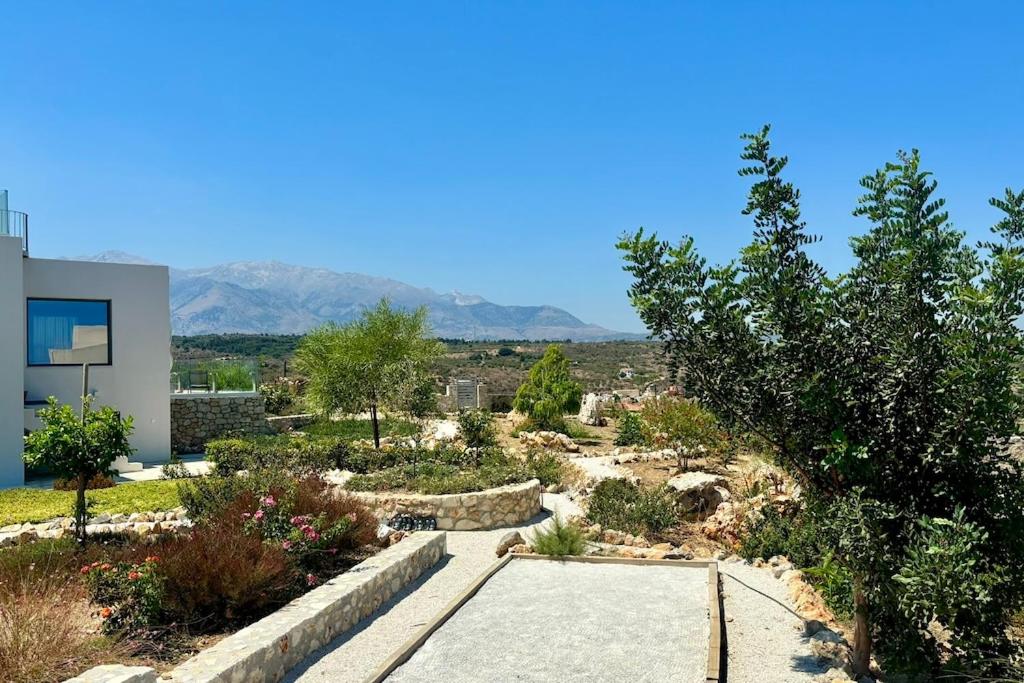 STUNNING MOUNTAIN AND SEA VIEW VILLA ELENI IN VAMOS