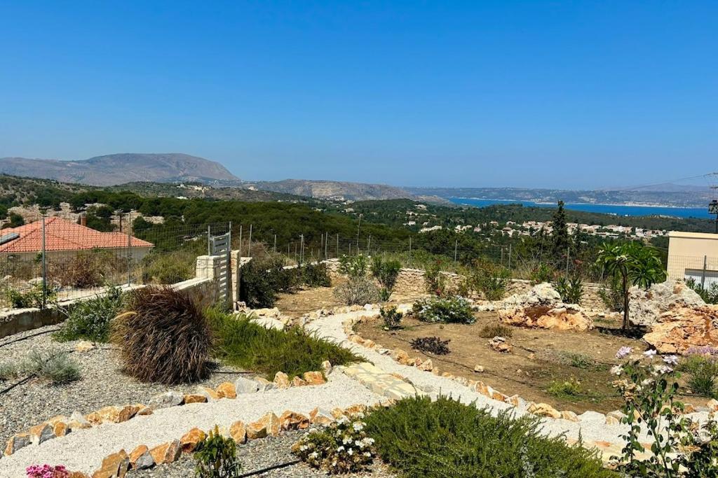 STUNNING MOUNTAIN AND SEA VIEW VILLA ELENI IN VAMOS