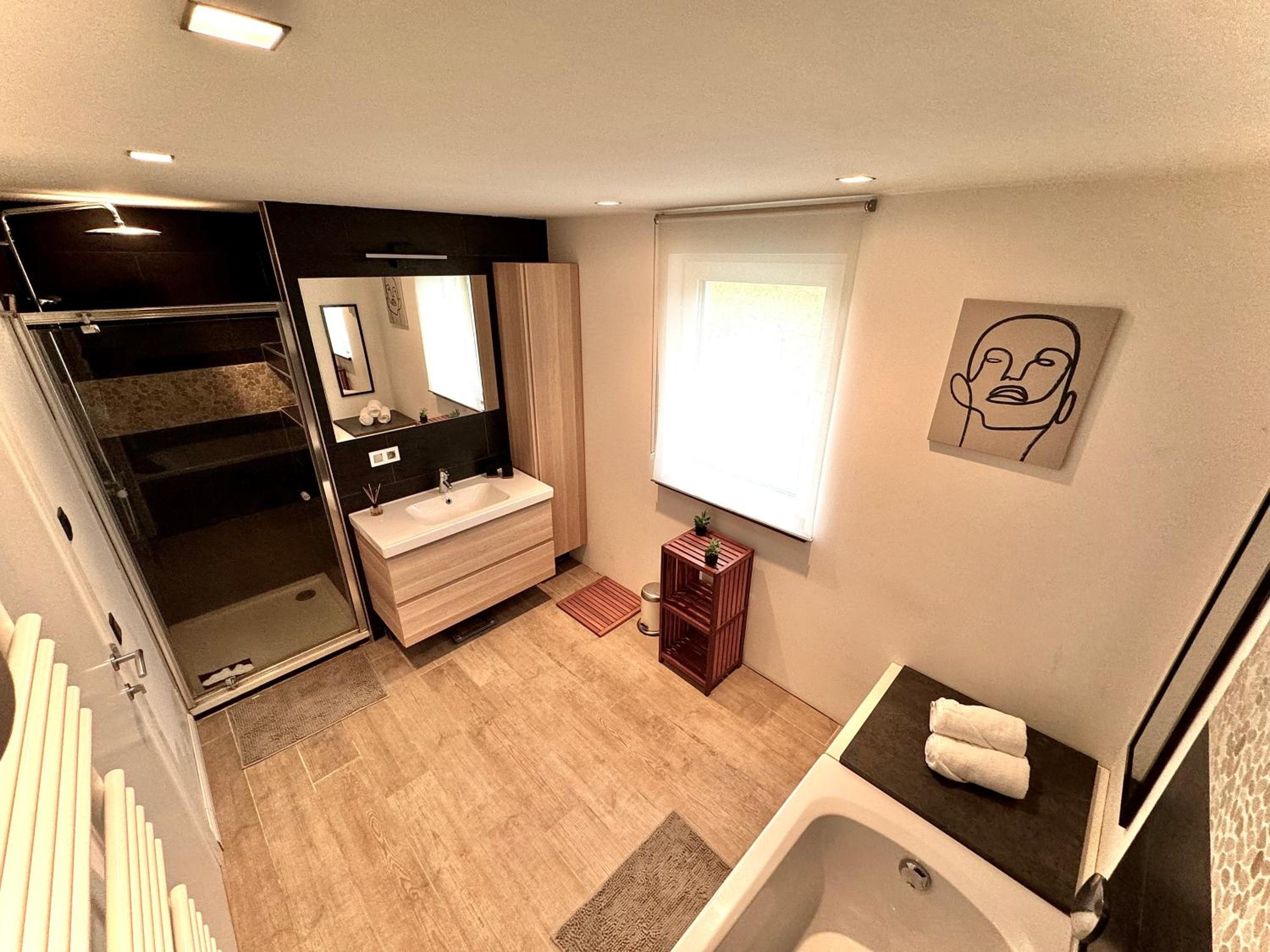 hébergement pour 3 personnes, 2 chambres