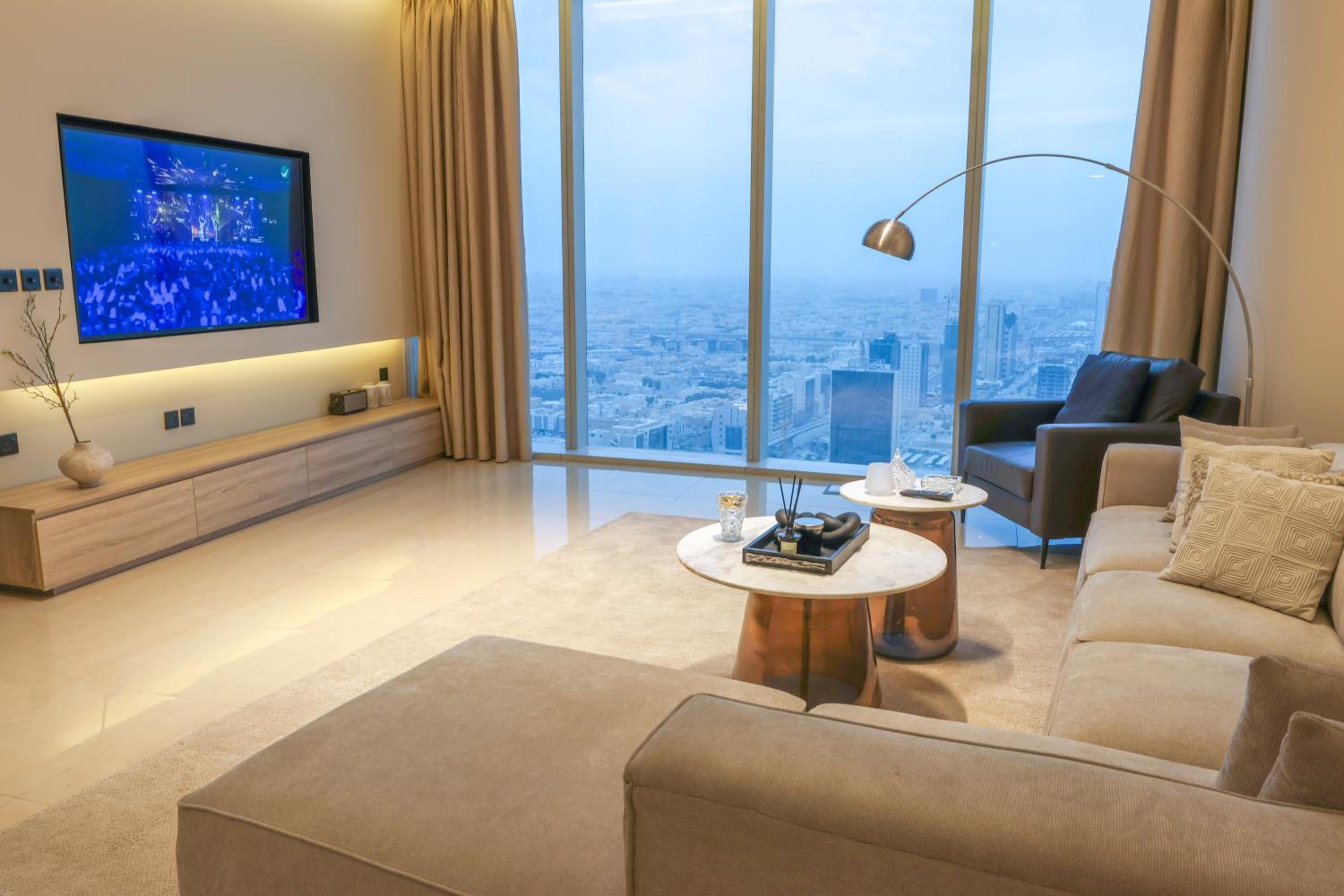Riyadh skyline view suites Rafal Tower