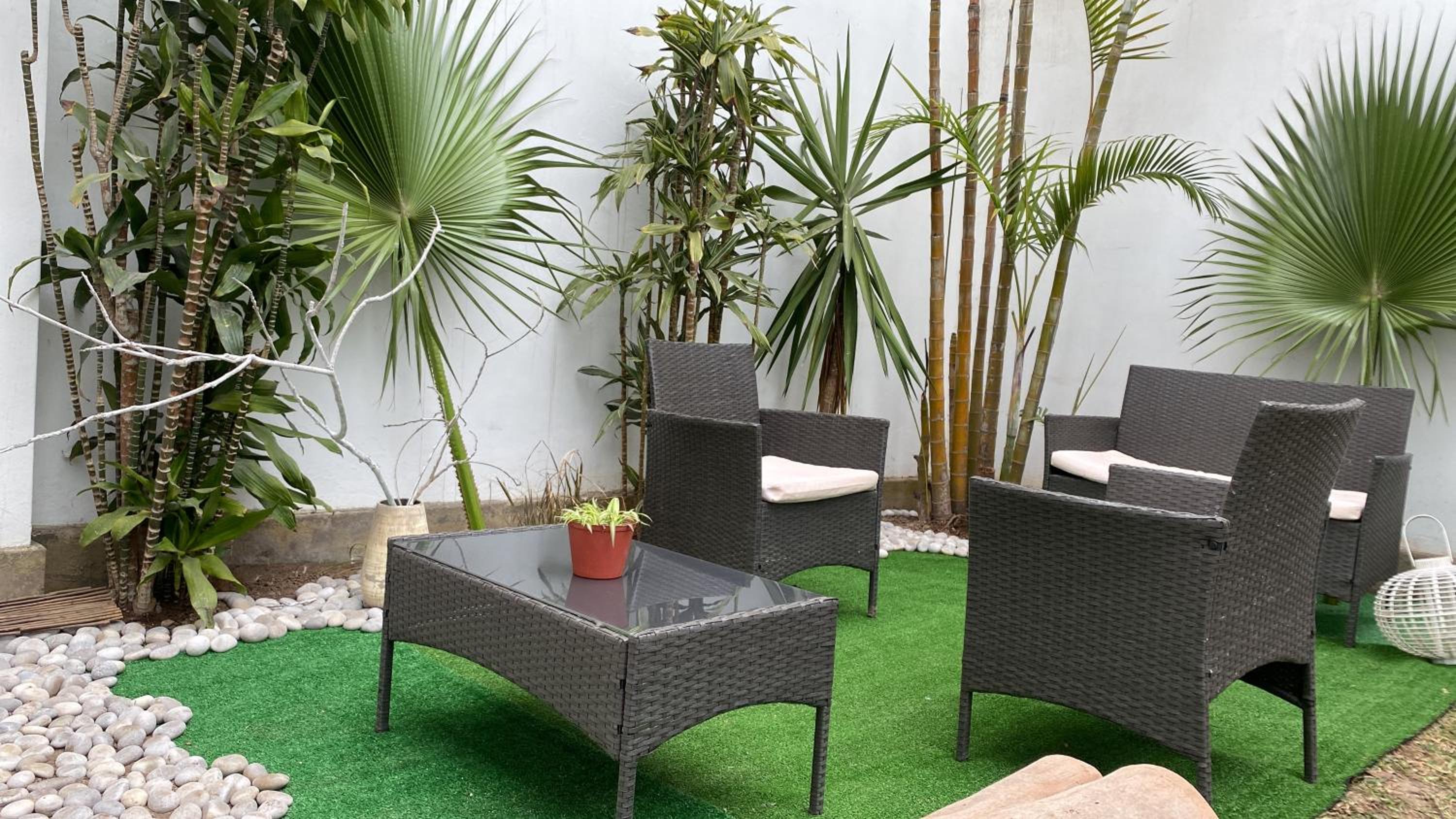 2 beds with garden view and terrace view 4