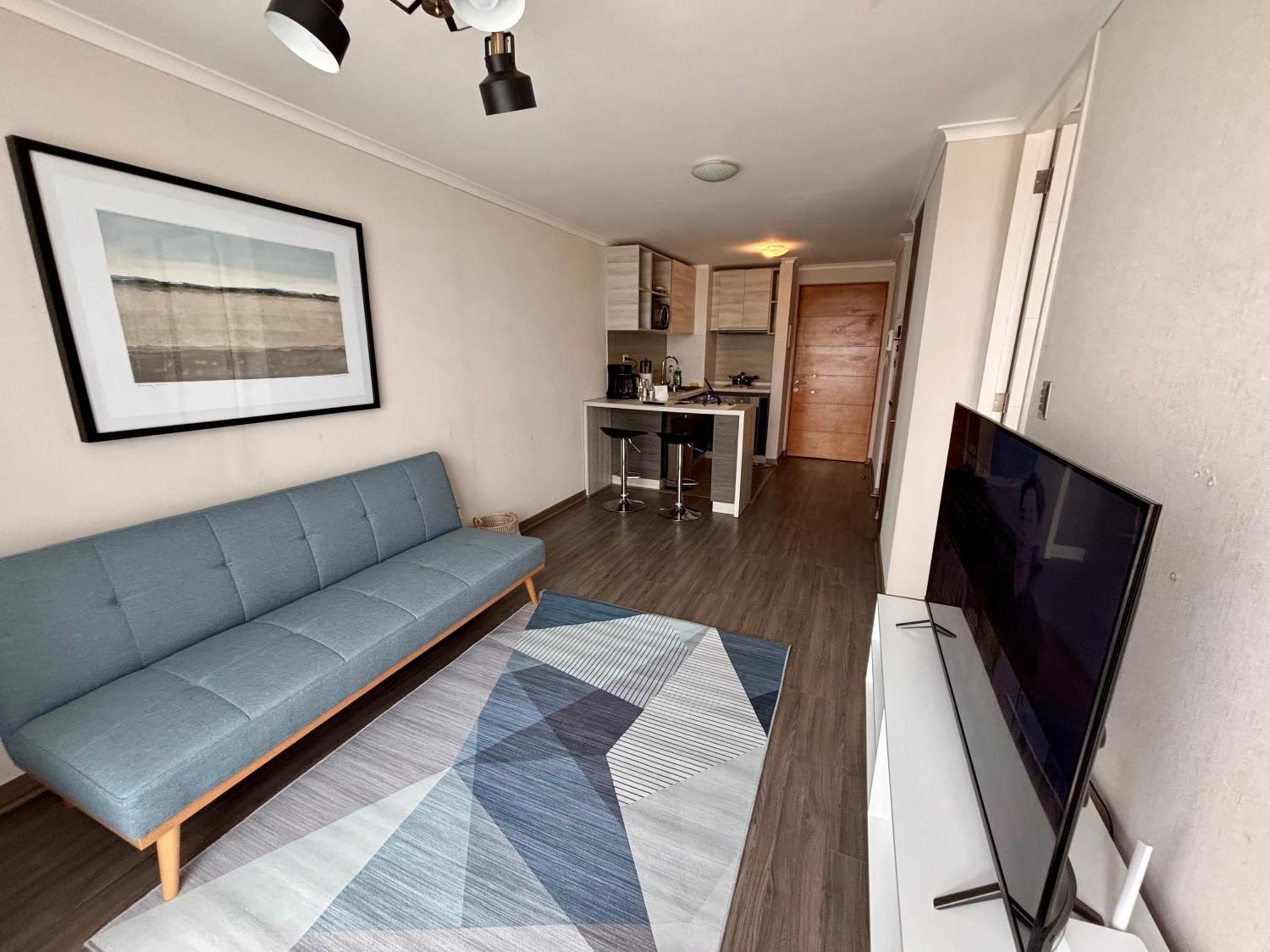 Moderno depa ideal para pareja con A-C y Parking