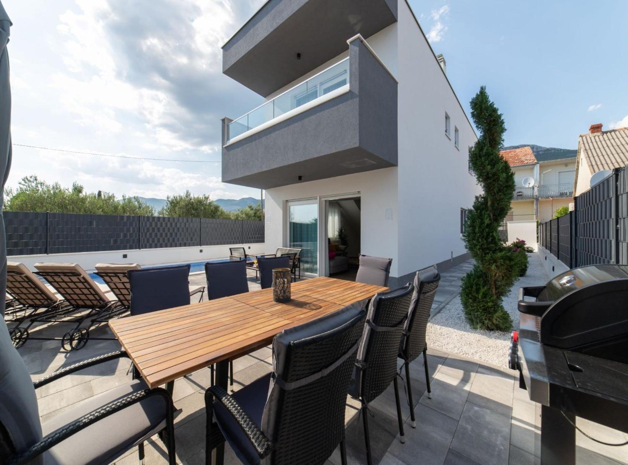 Luxury Kastela Villa with Heated Pool and Lounge Area view 2