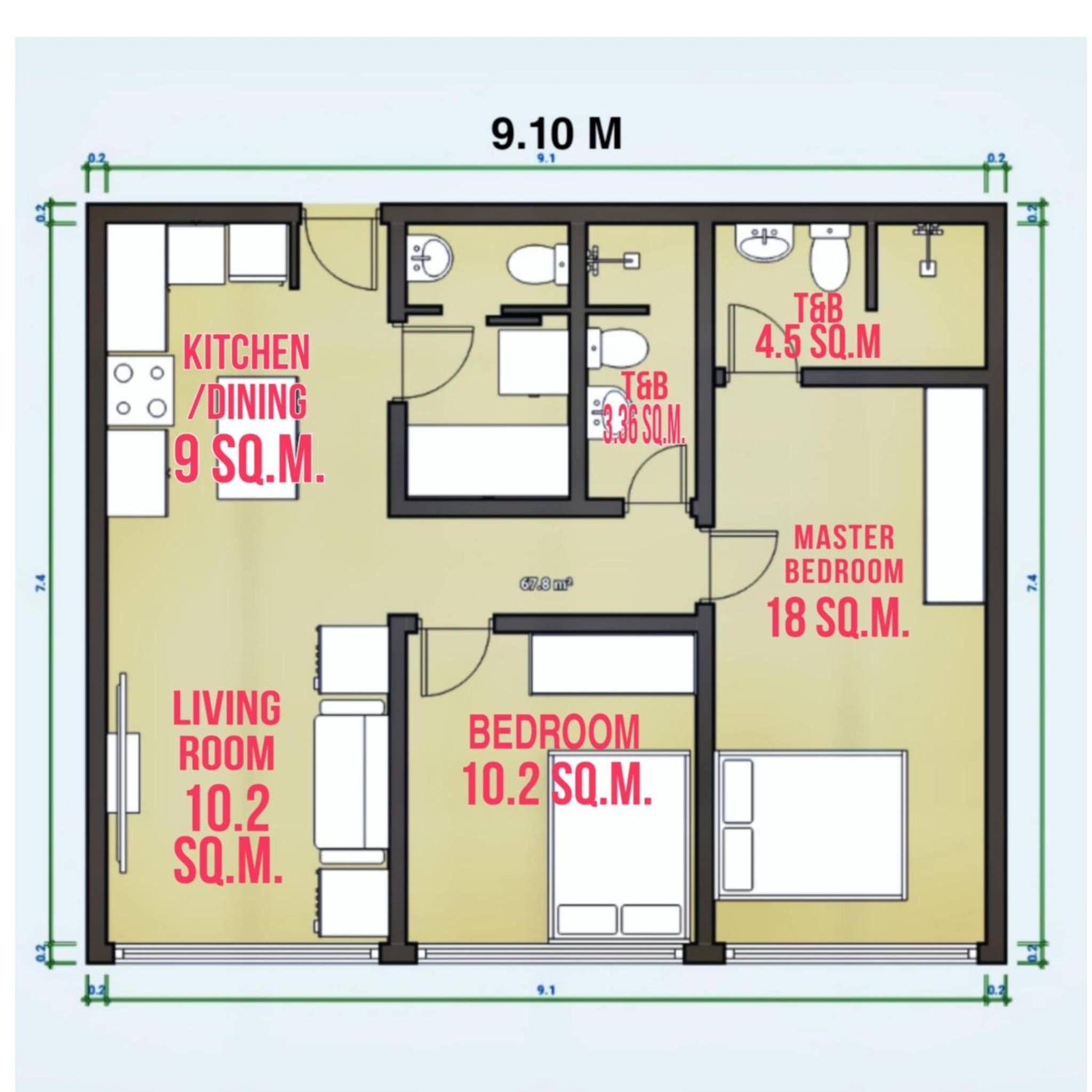 Luxury 2-BR, 2 Baths Condo at 38 Park Ave with Panoramic View
