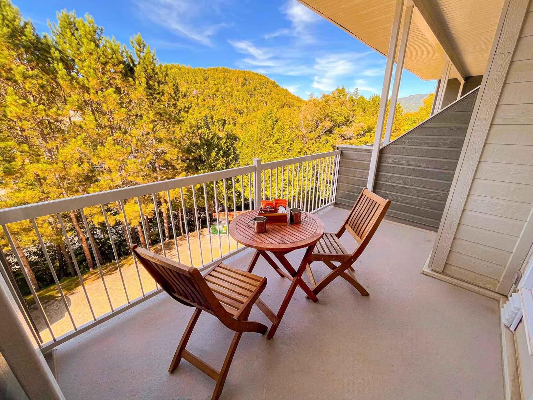 Condo moderne, escapade vacance, vue sur montagnes