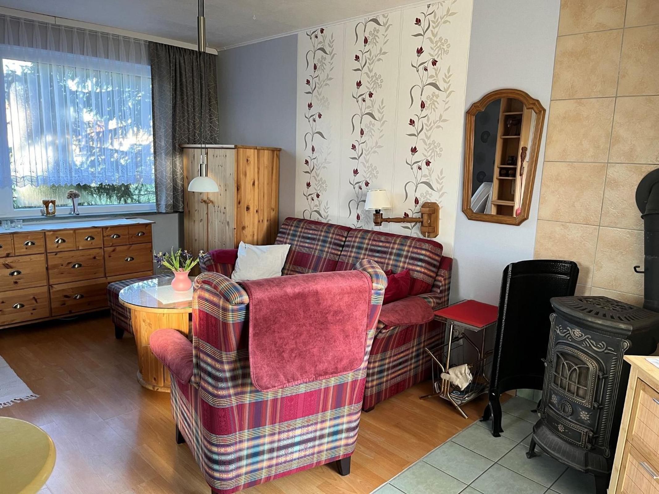 Ferienhaus mit Waldsauna am Kranichfeld