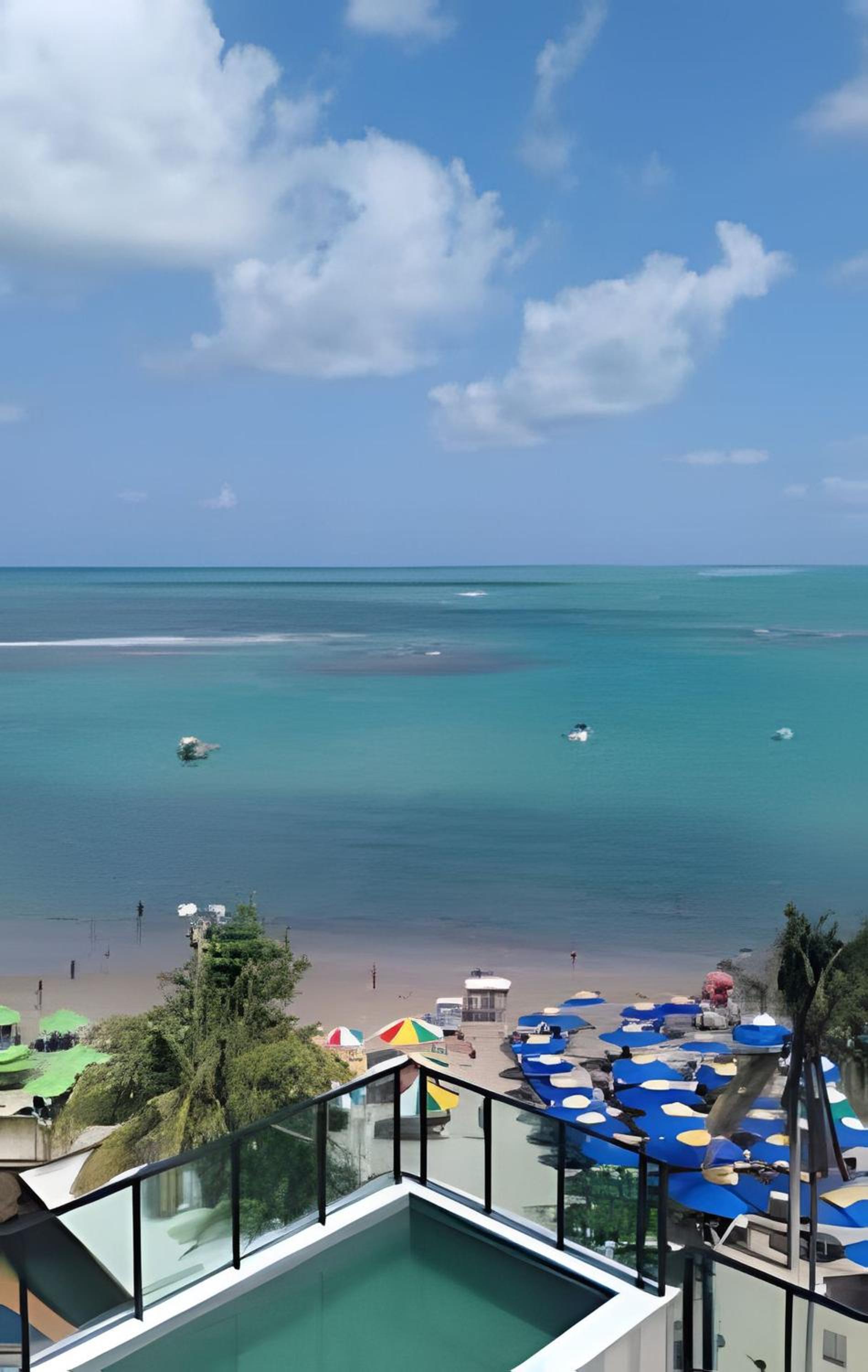 Beachfront flat at Porto de Galinhas beach, close to the natural pools.