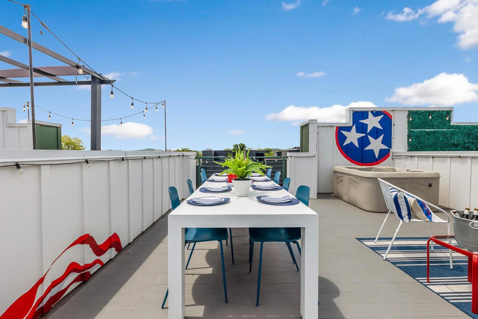 Photograph supplied for The Bluebell - Rooftop Lounge with Hot Tub