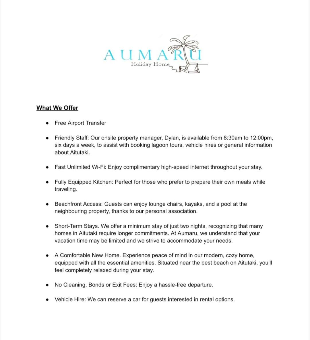 Aumaru Holiday Home